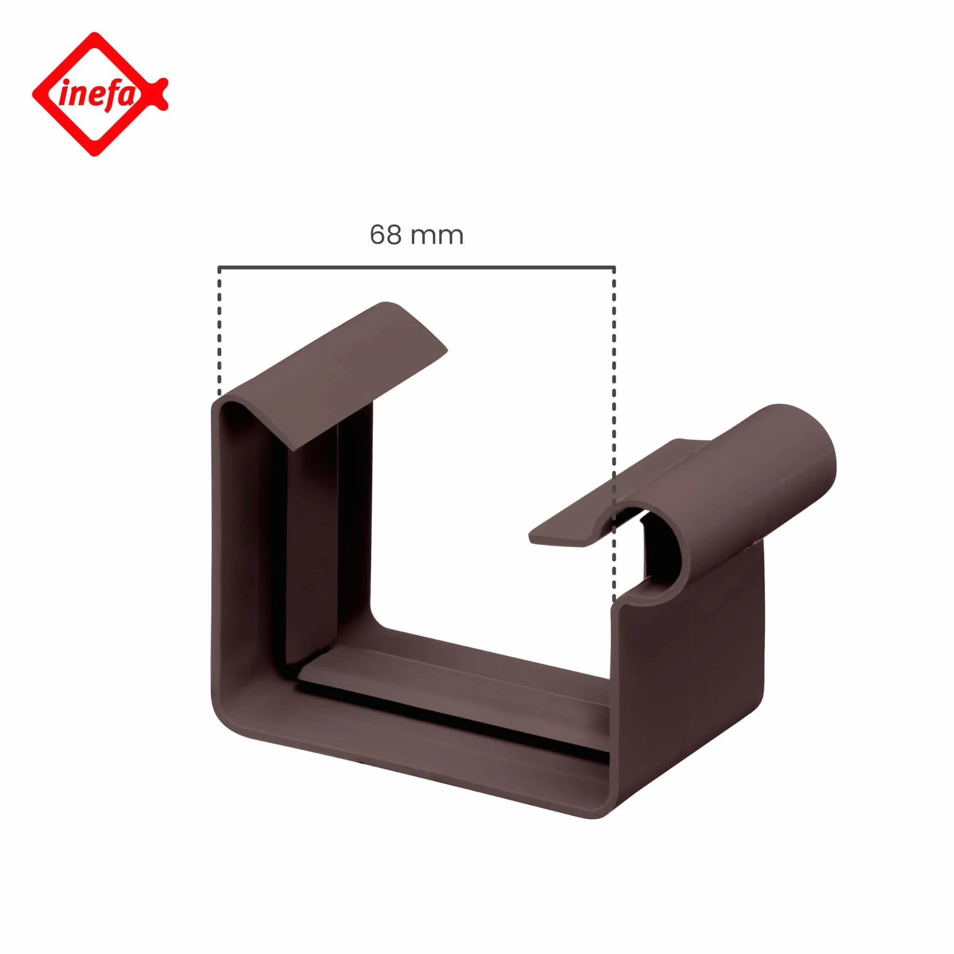 INEFA łącznik do rynny PVC 68mm ciemnobrązowy akcesoria do rynien