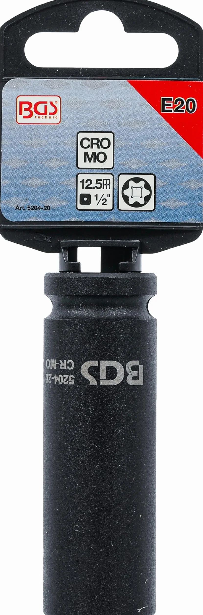 BGS 5204-20 Nasadka udarowa profil E głęboka 12,5 mm (1/2") E20