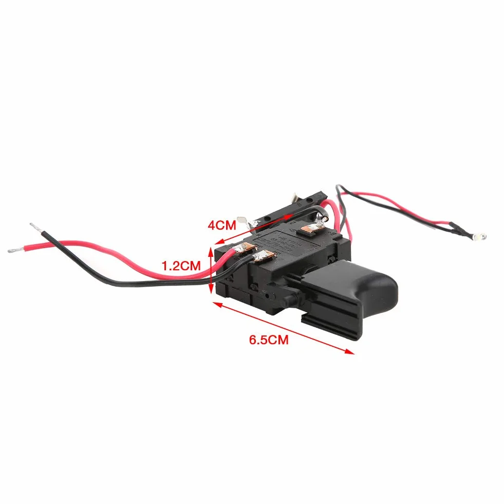 Shanbor Drill Trigger Switch 7,2 V - 24 V bateria litowa Cordless Drill Speed Control przełącznik wyzwalacza z małym światłem