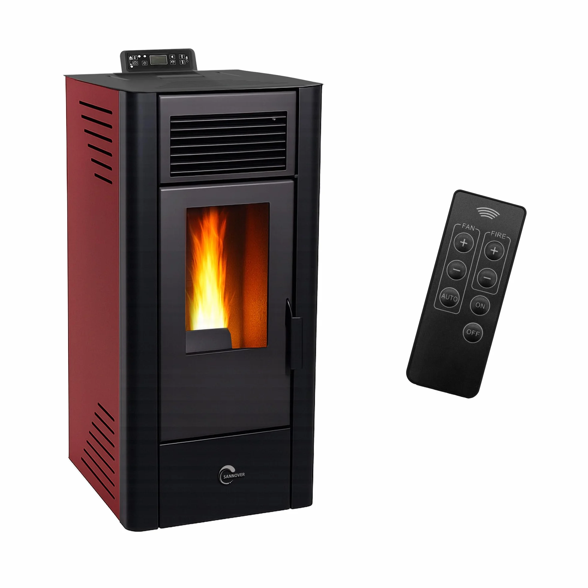 Sannover Patelnia na pellet pneumatyczny Anita 10 kW Bordeaux
