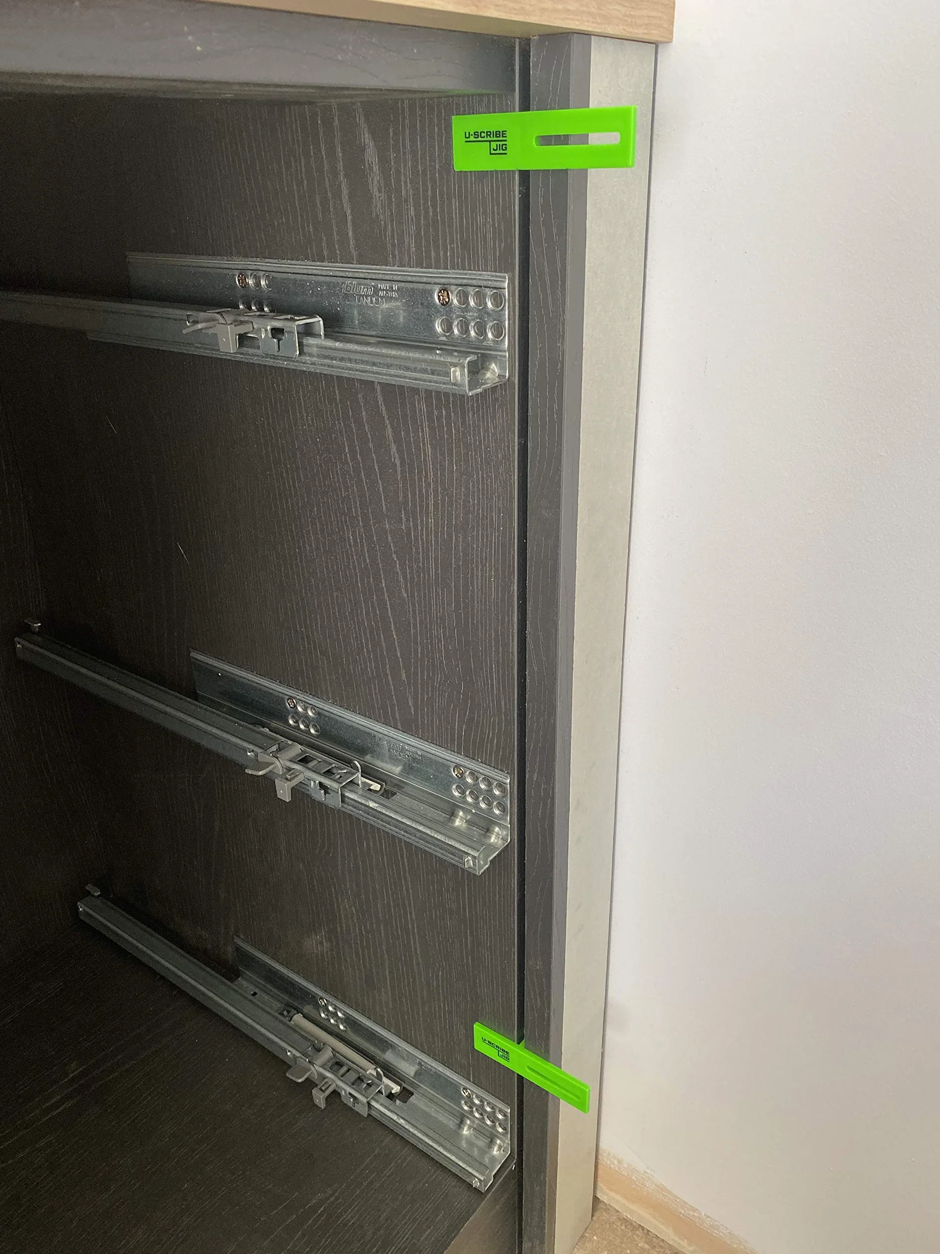 U-Scribe Jig 18 mm 3er-Set Werkzeug für Möbelinstallateur Füllstoffe Blenden Paneele