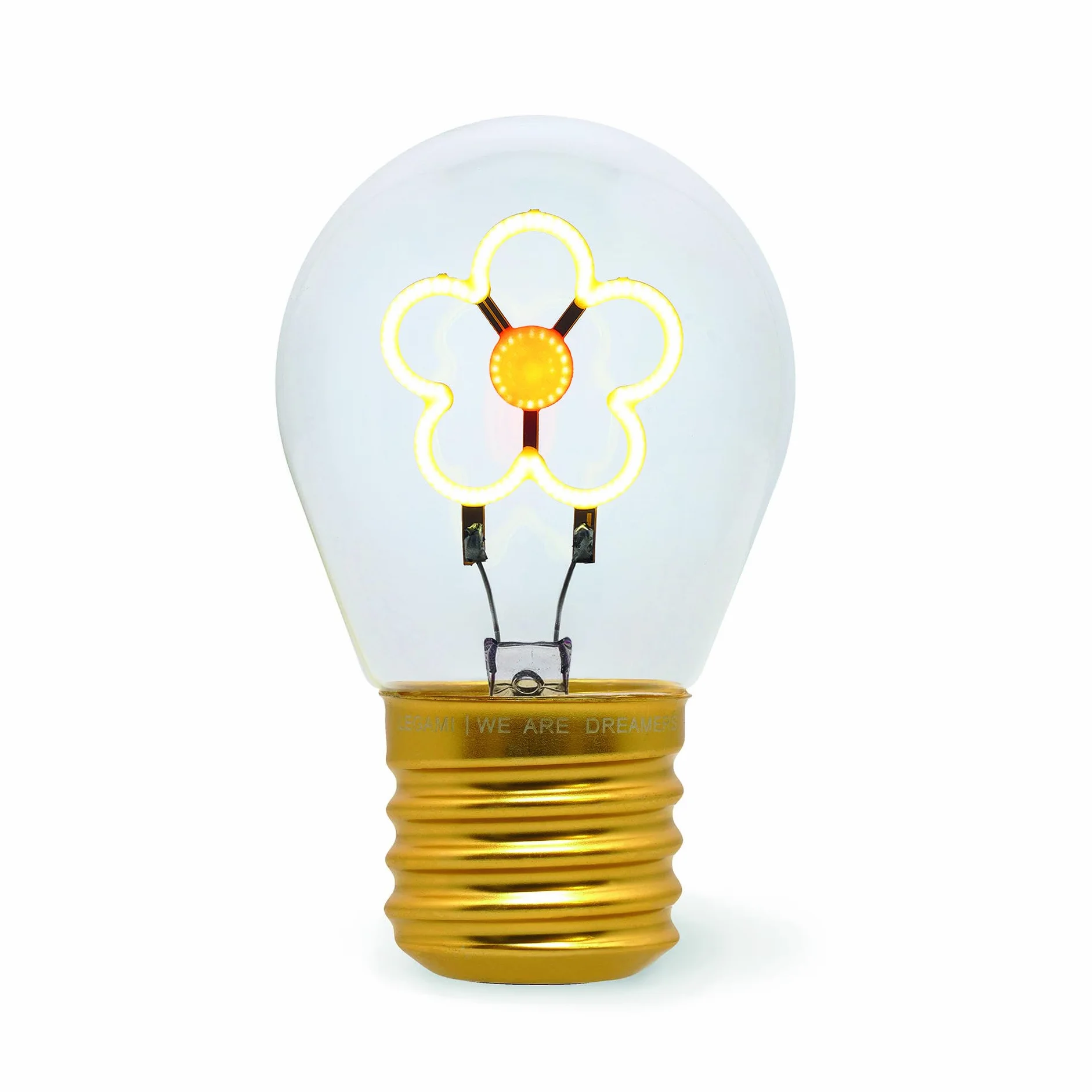 Legami Lampa stołowa w kształcie żarówki Daisy 6,8 x 10,3 cm żółta