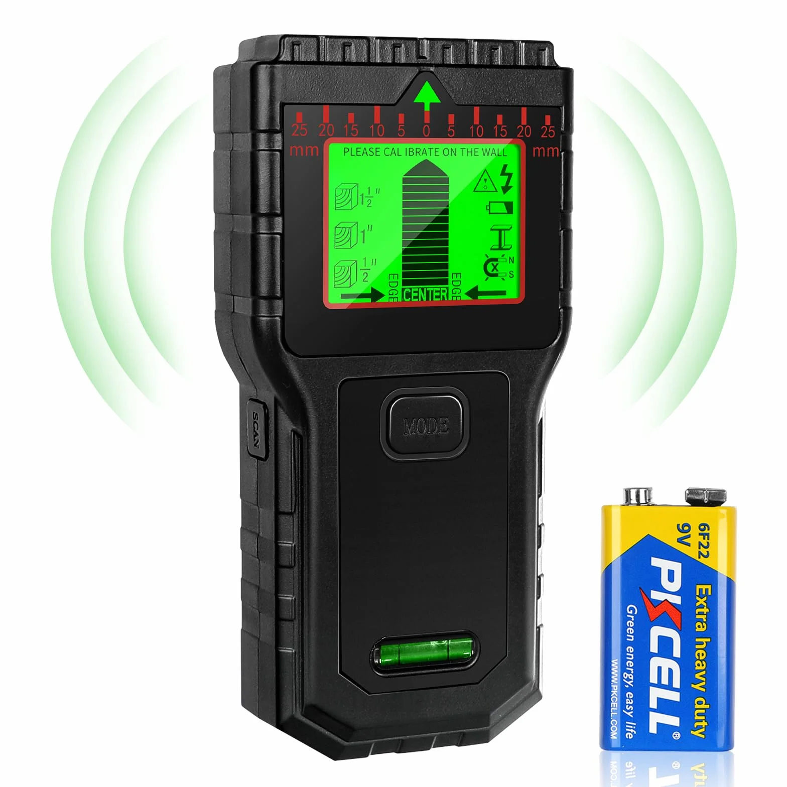 Skaner ścienny 8 w 1 wykrywacz wiązek czujnik z wyświetlaczem LCD do drewna drutu AC metalowych kołków