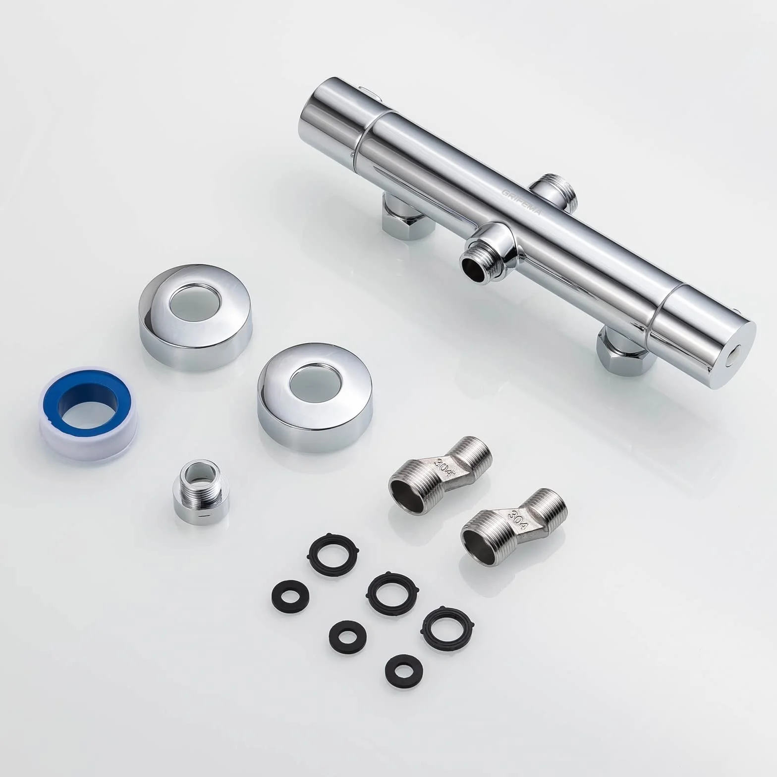 GRIFEMA G17005 bateria termostatyczna prysznicowa, chrom, 3/4" i 1/2"