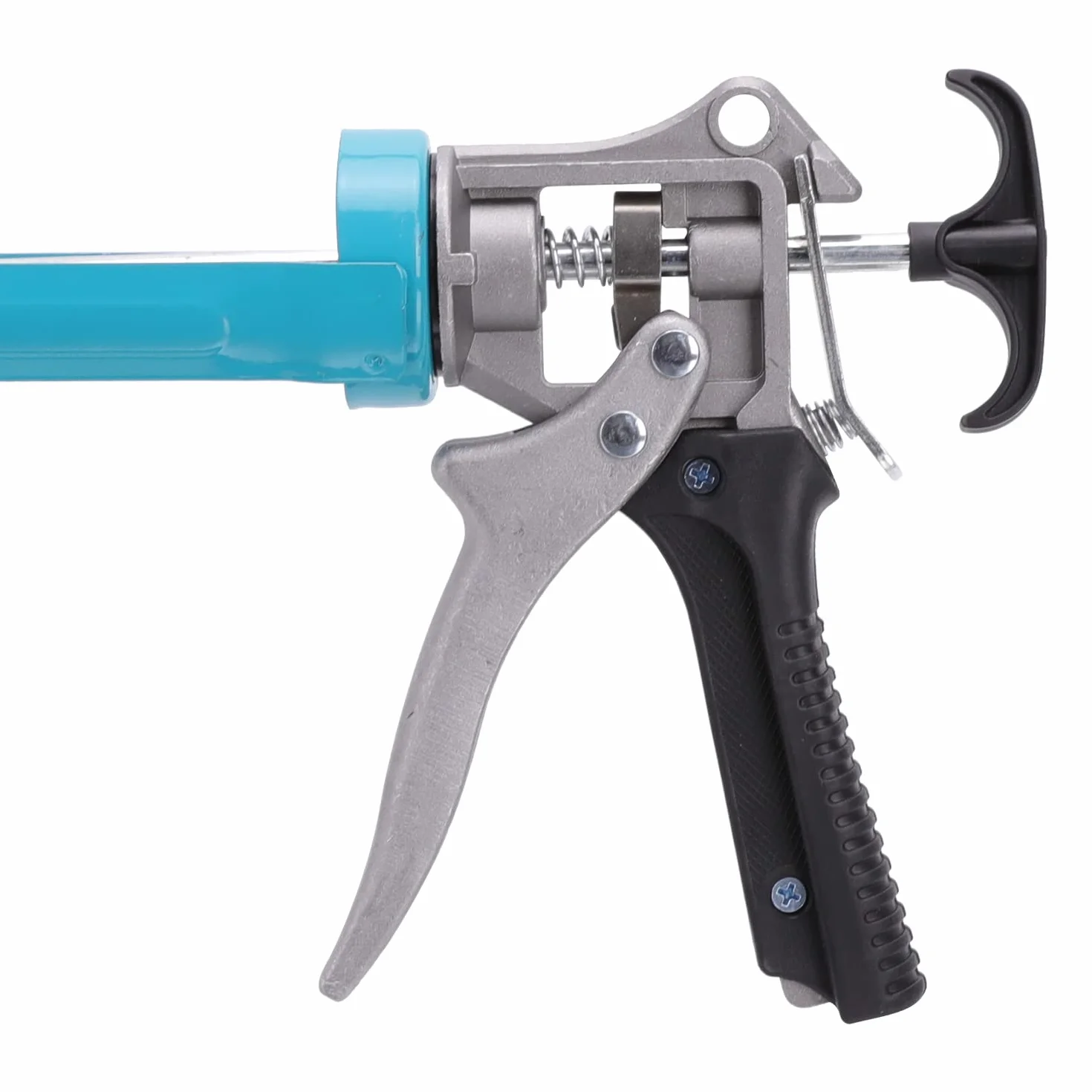 Amazon Basics Pistolet do uszczelniania 310 ml 12:1 aluminiowa rękojeść niebieski/szary