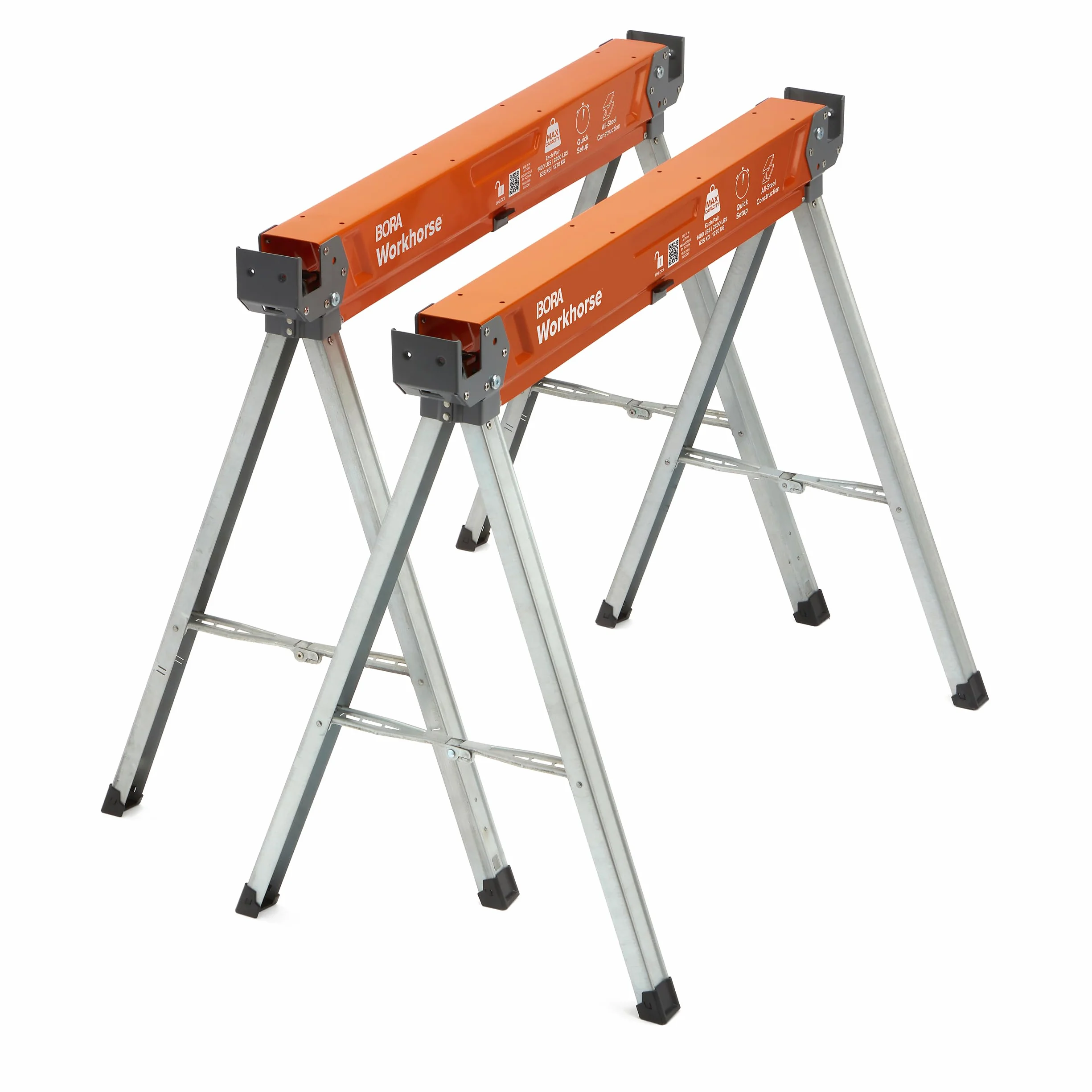 BORA PM-3350T 2-pak składanych ciężkich nóg metalowa piła koń z uchwytem 2 x 4