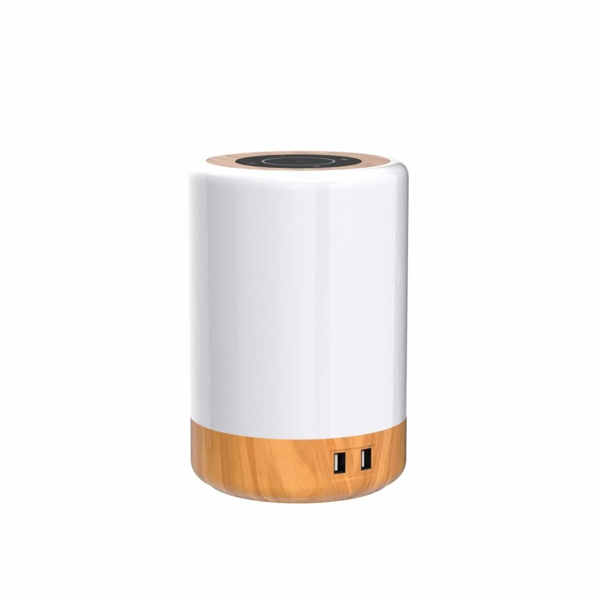 Lampka Nocna LED Dotykowa Ściemniana 4 Porty USB-A 8 Kolorów 10 Poziomów Jasności Lampa Stołowa do Sypialni