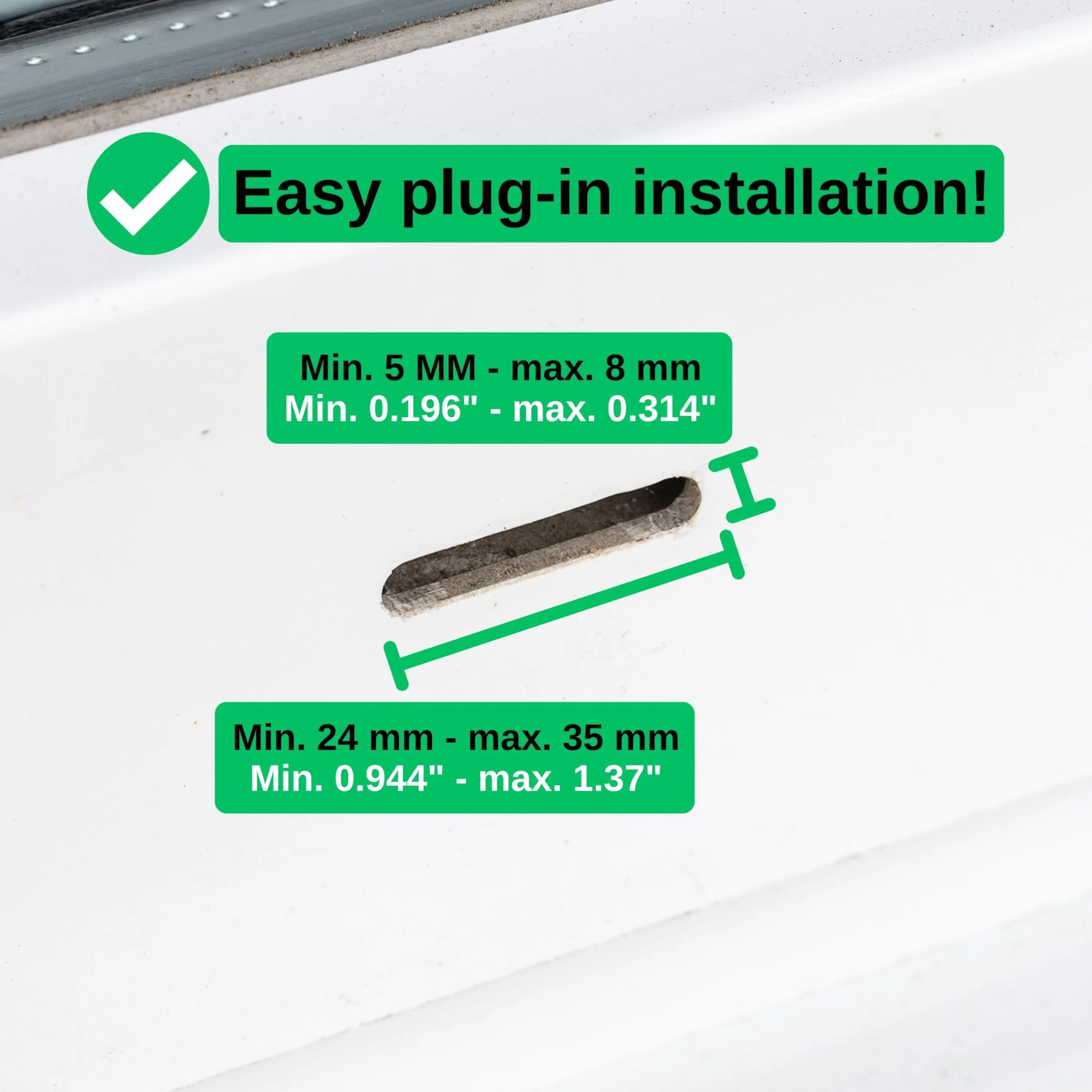 Zaślepki szczelin okiennych 12 szt Biały RAL 9016 24-35 mm do profili plastikowych i aluminiowych