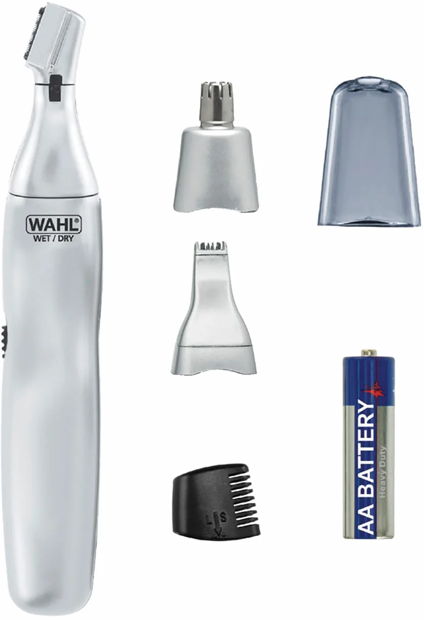 Wahl 5545 – 2416 osobisty trymer 3 w 1 do włosów w nosie i uszach, zmywalny, zasilany bateriami
