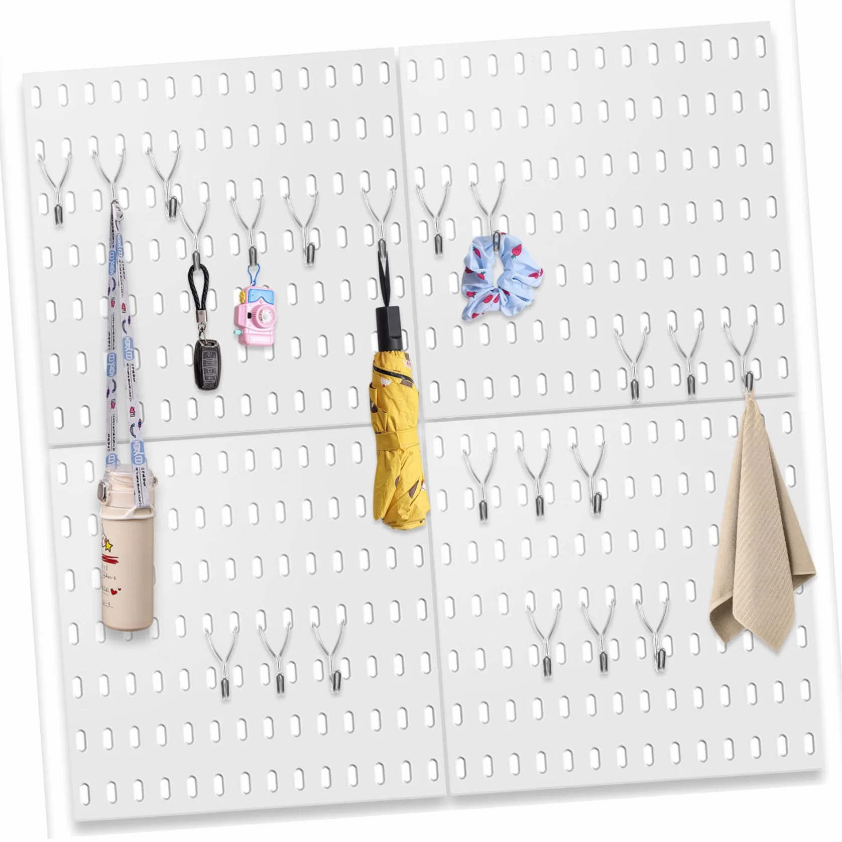 iplusmile 20 Szt Metalowych Haczyków Do Ścian Perforowanych 2,5 cm Otwór 304 Stal Nierdzewna Organizer