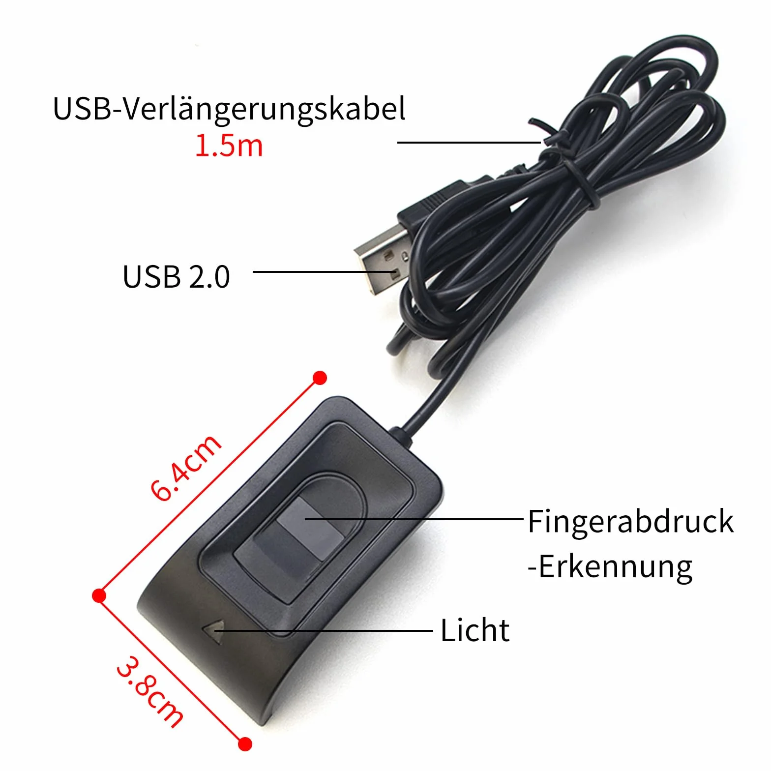 Czytnik linii papilarnych USB do Windows 10/11, Windows Hello Plug and Play