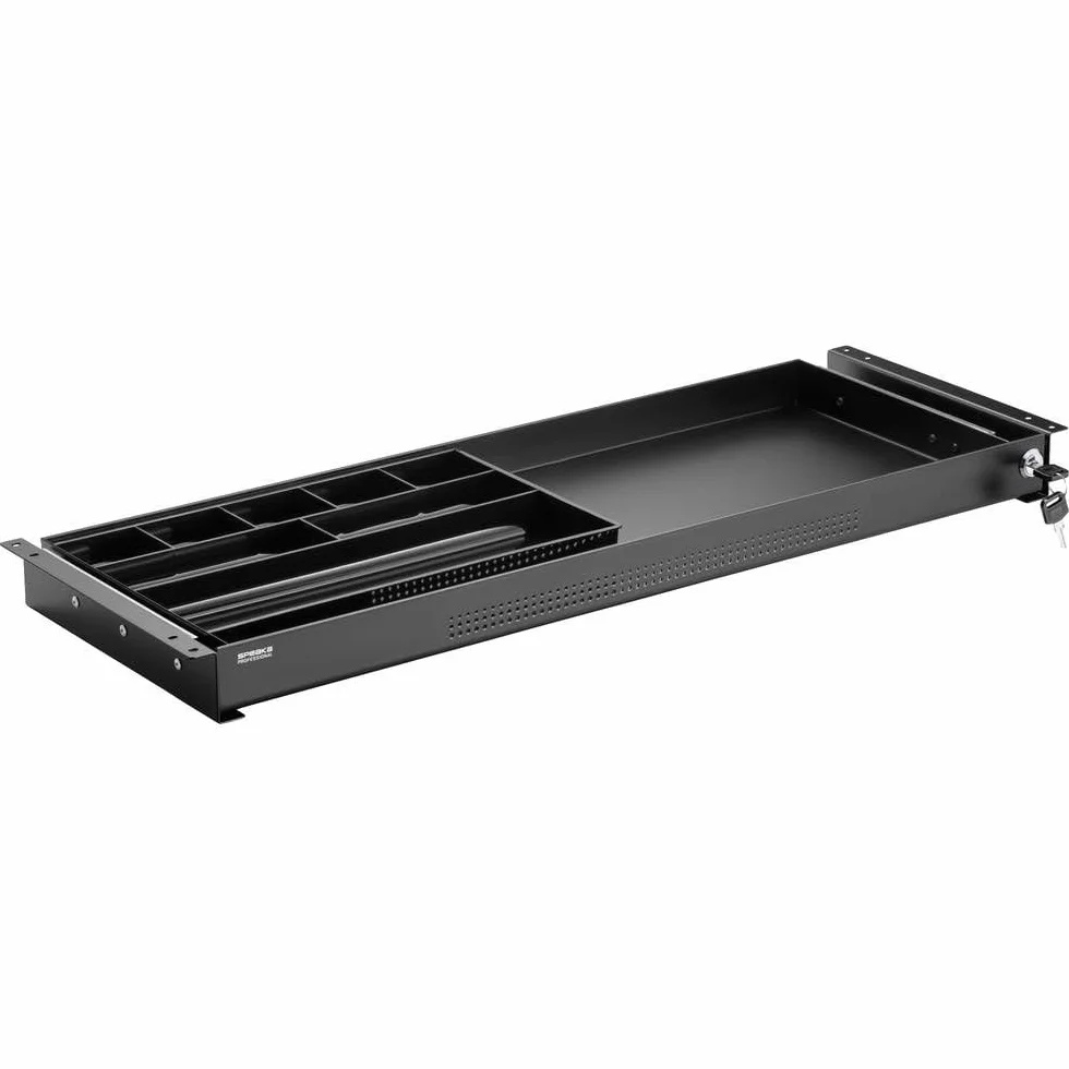 SpeaKa Professional SP-10938492 szuflada pod stolik 740 mm x 272 mm zamykana czarna