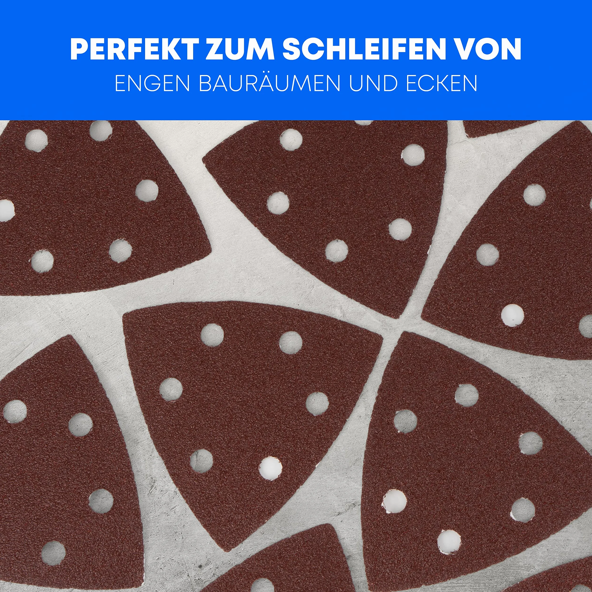 Zestaw 60 trójkątów szlifierskich Delta 93x93x93 mm ziarnistość 40-60 80-120-180-240