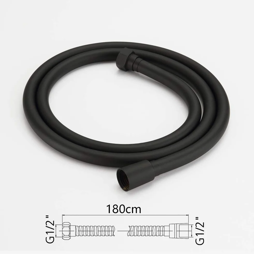 Grifema G852B-18 Wąż prysznic Flexo 1,8 m PVC Czarny