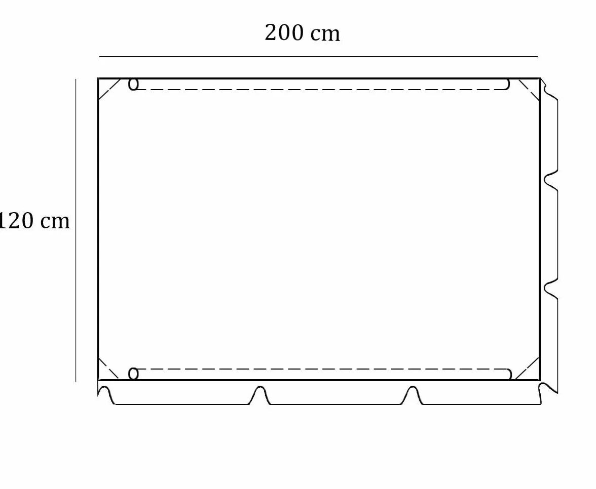 Uniwersalny dach słoneczny do wahacza 200 x 120 cm markiza beżowy