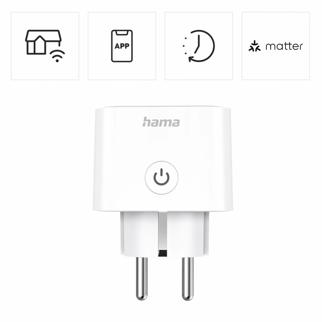 Hama Inteligentne gniazdko WLAN WiFi 3680W IP20 biały