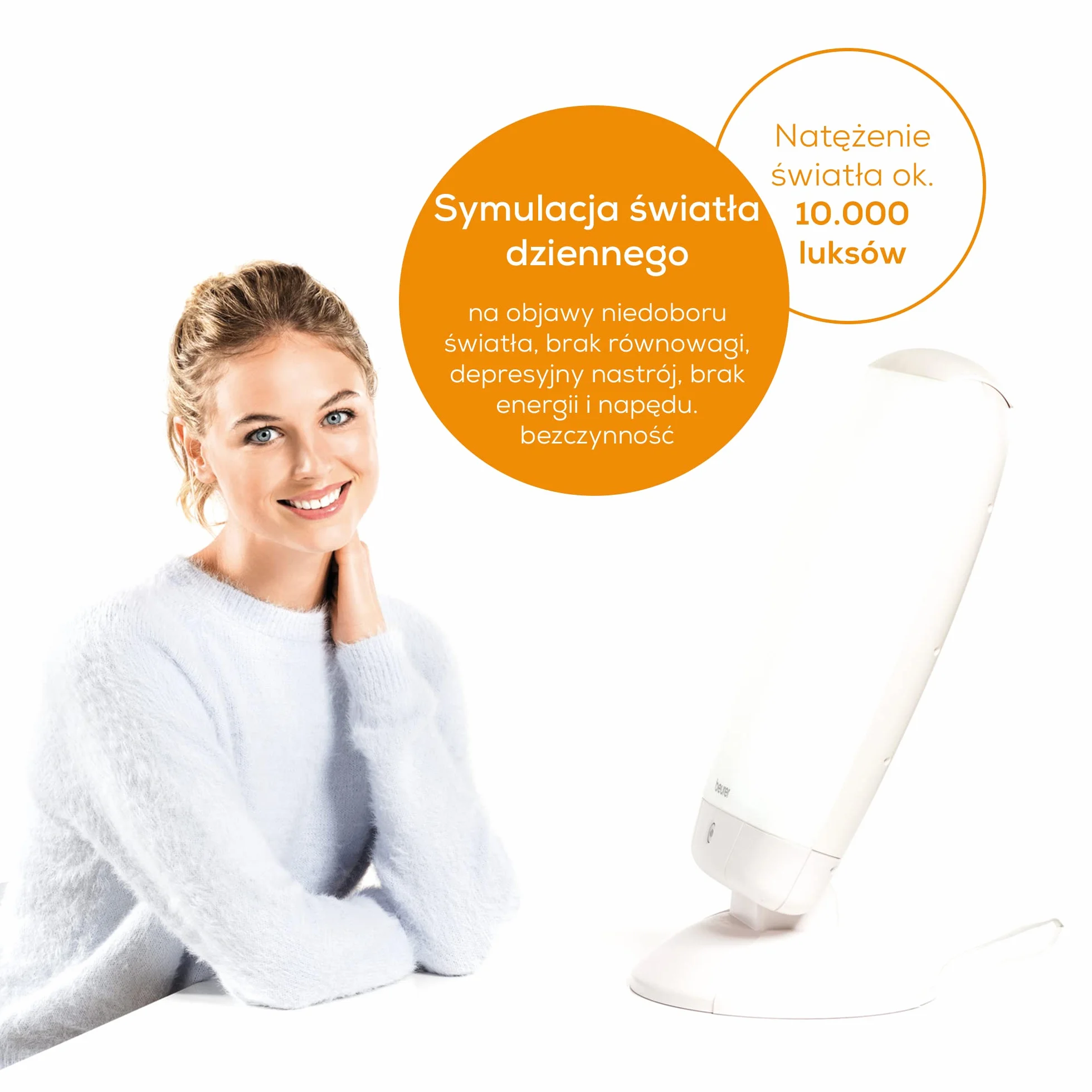 Beurer TL 80 Lampa do światła dziennego, regulacja nachylenia