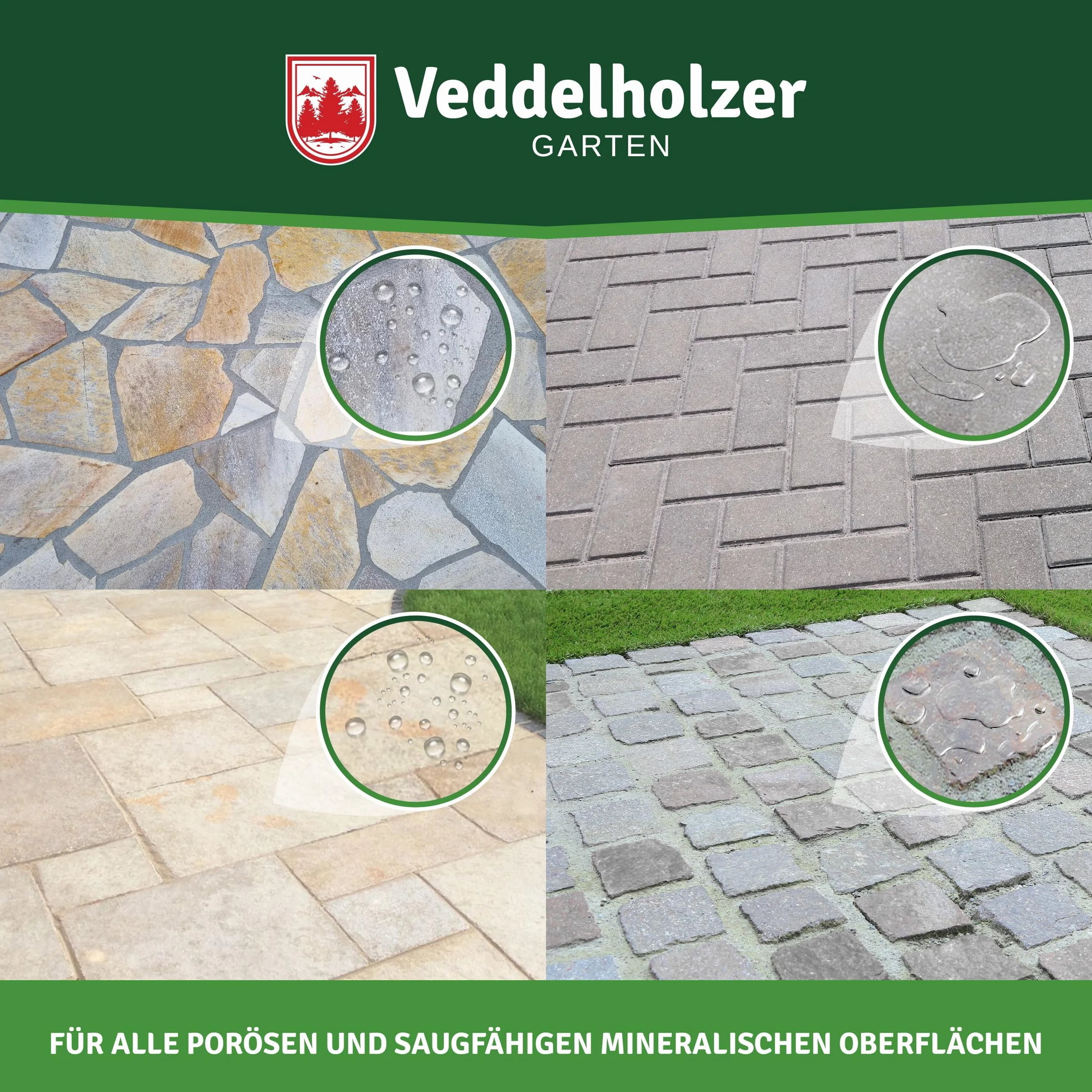 Veddelholzer 5 L Impregnacja do kamienia na zewnątrz, granit, cegła klinkierowa, kamień naturalny
