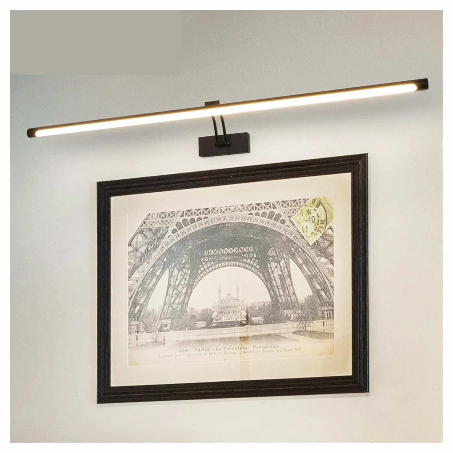 Bezprzewodowa Lampa Do Obrazu, Nowoczesna lampa ścienna led czarna srebrna 80 100 cm