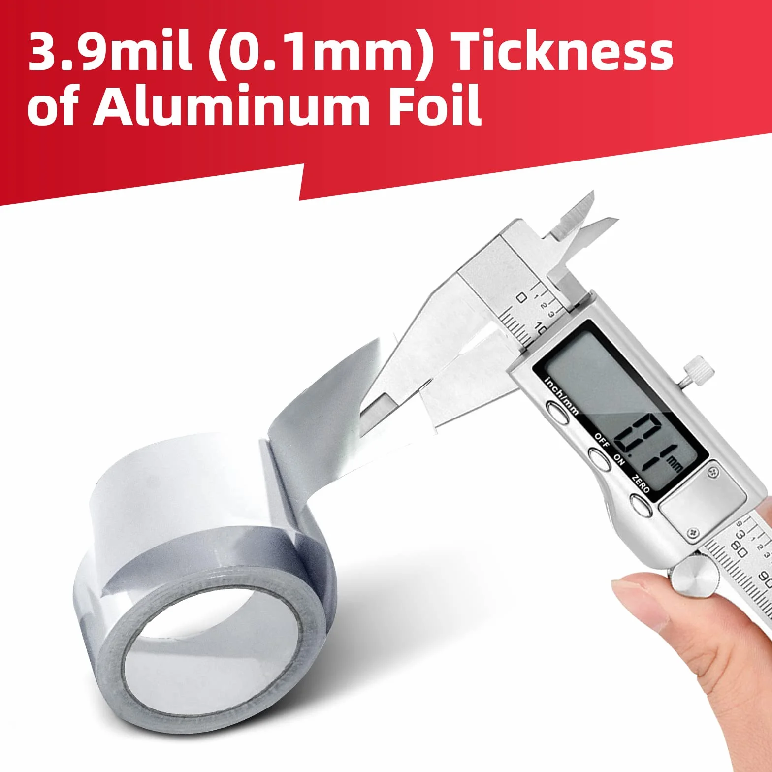 Aluminiowa taśma klejąca 4,8 cm x 20,6 m odporna na wysokie temperatury do kanałów HVAC