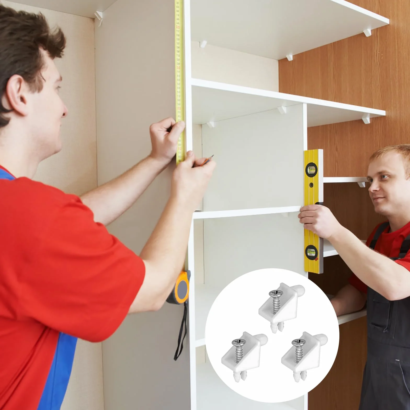 Wsporniki podłogowe 5 mm białe 40 sztuk do IKEA PAX do szaf regałów ścianek