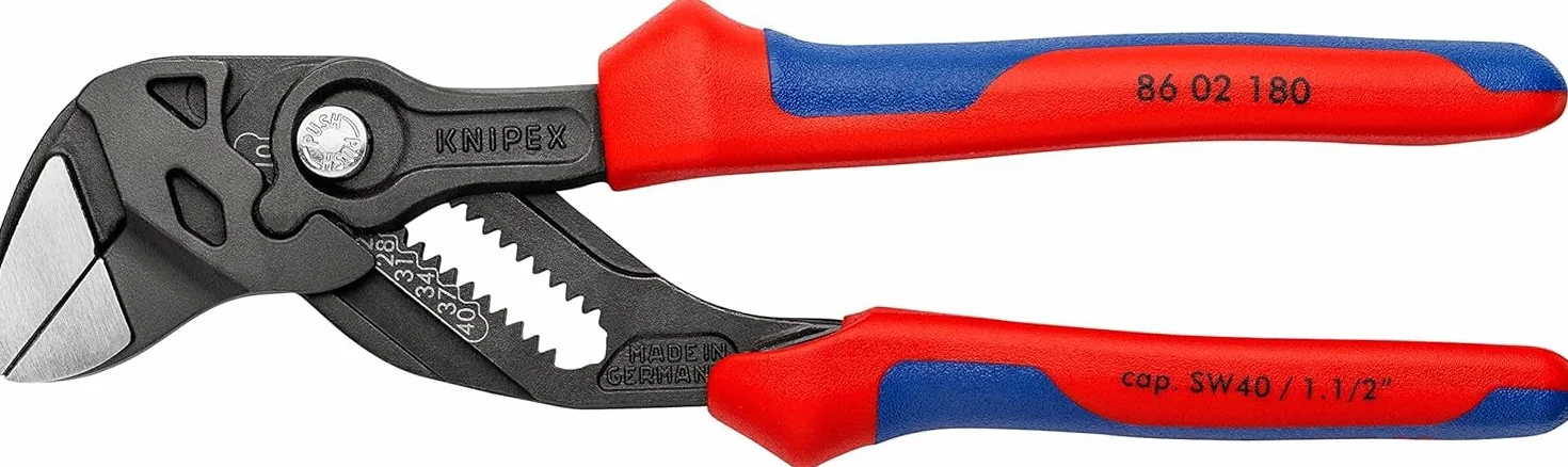 KNIPEX Szczypce-klucz 86 02 180 SB fosforanowana, szara z osłonkami wielokomponentowymi
