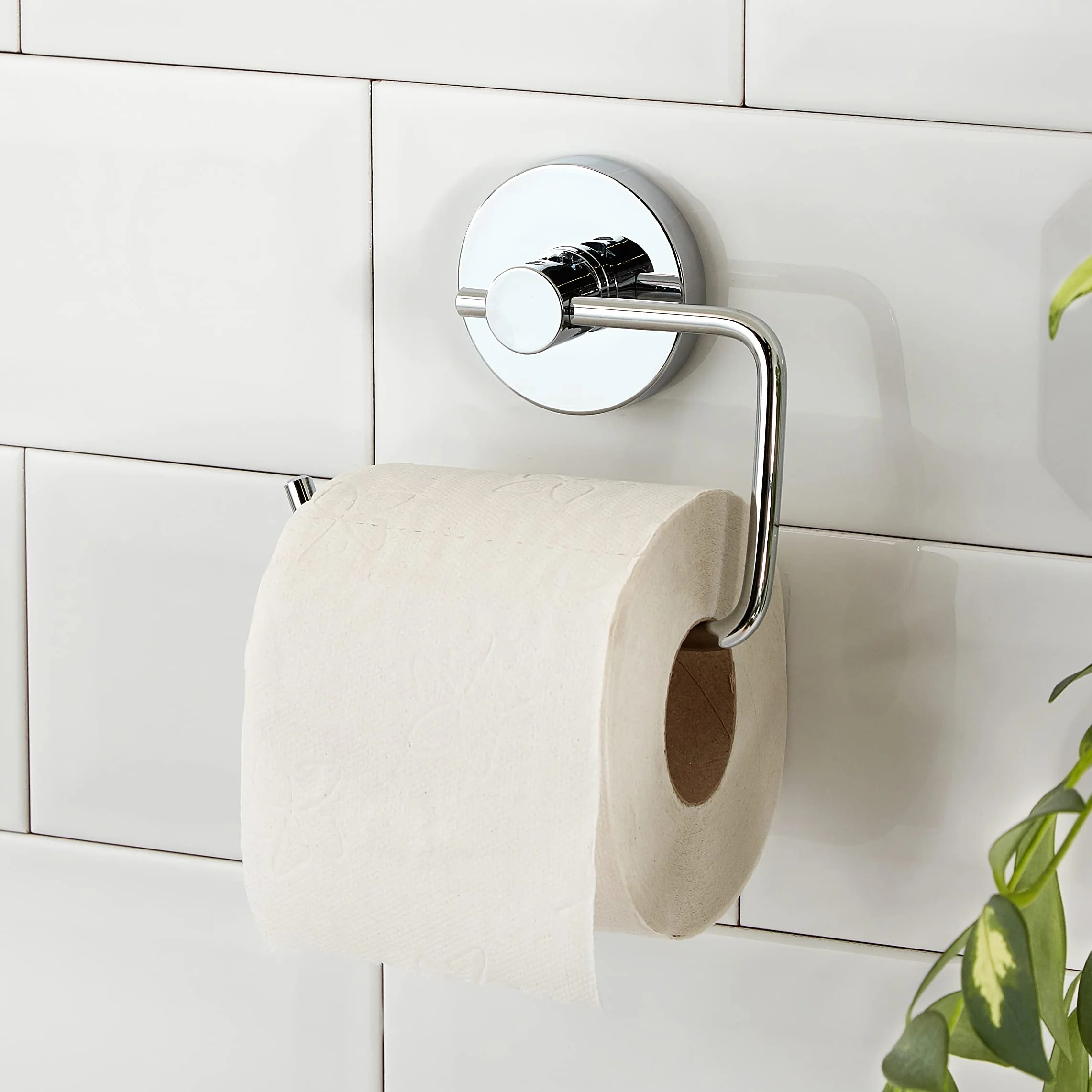WENKO Vacuum-Loc Uchwyt na Papier Toaletowy Milazzo Stal Srebrny