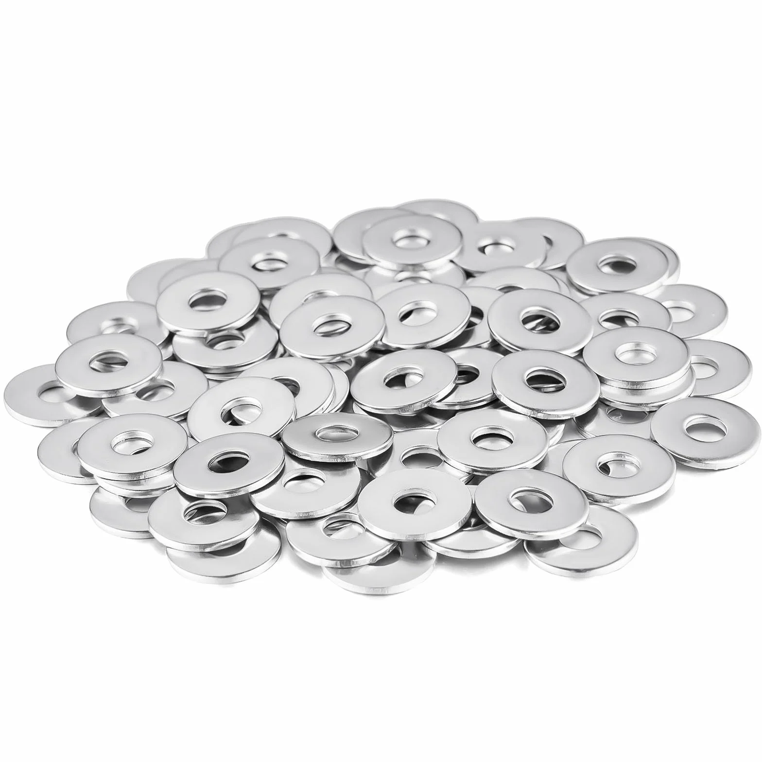 Flintronic Podkładki M5 304 Nierdzewne Płaskie 100 sztuk 15 x 1,2 mm