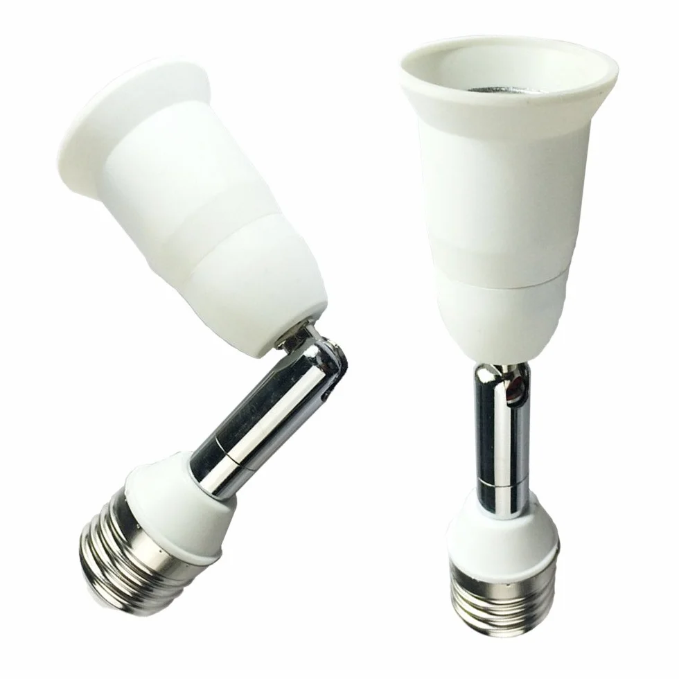 Białe przedłużki E27 14 cm Adapter do lamp LED
