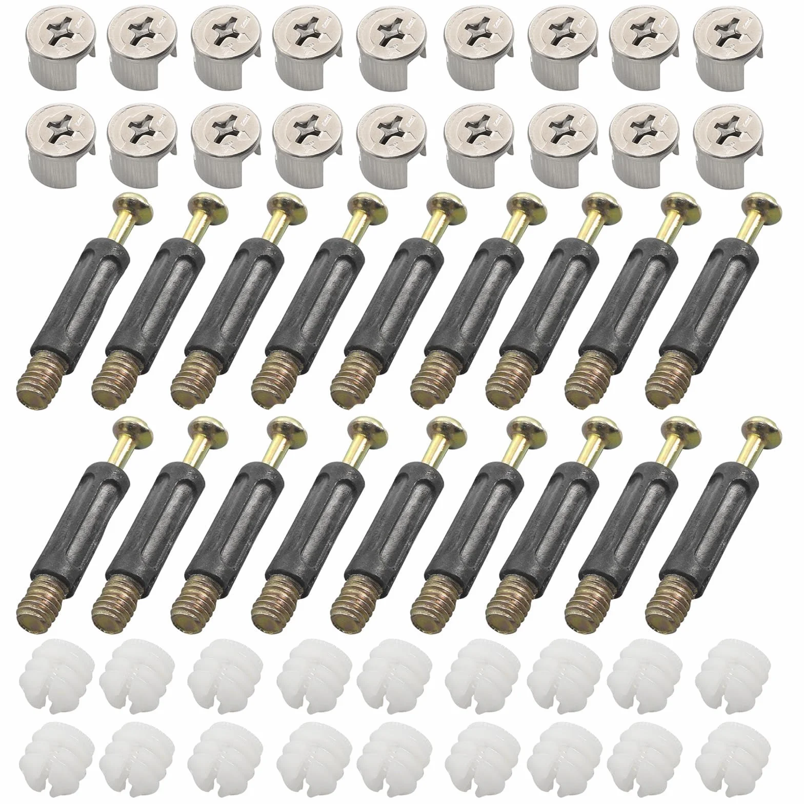50 zestawów łączników meblowych M15 M6 x 40 mm do szafki komody
