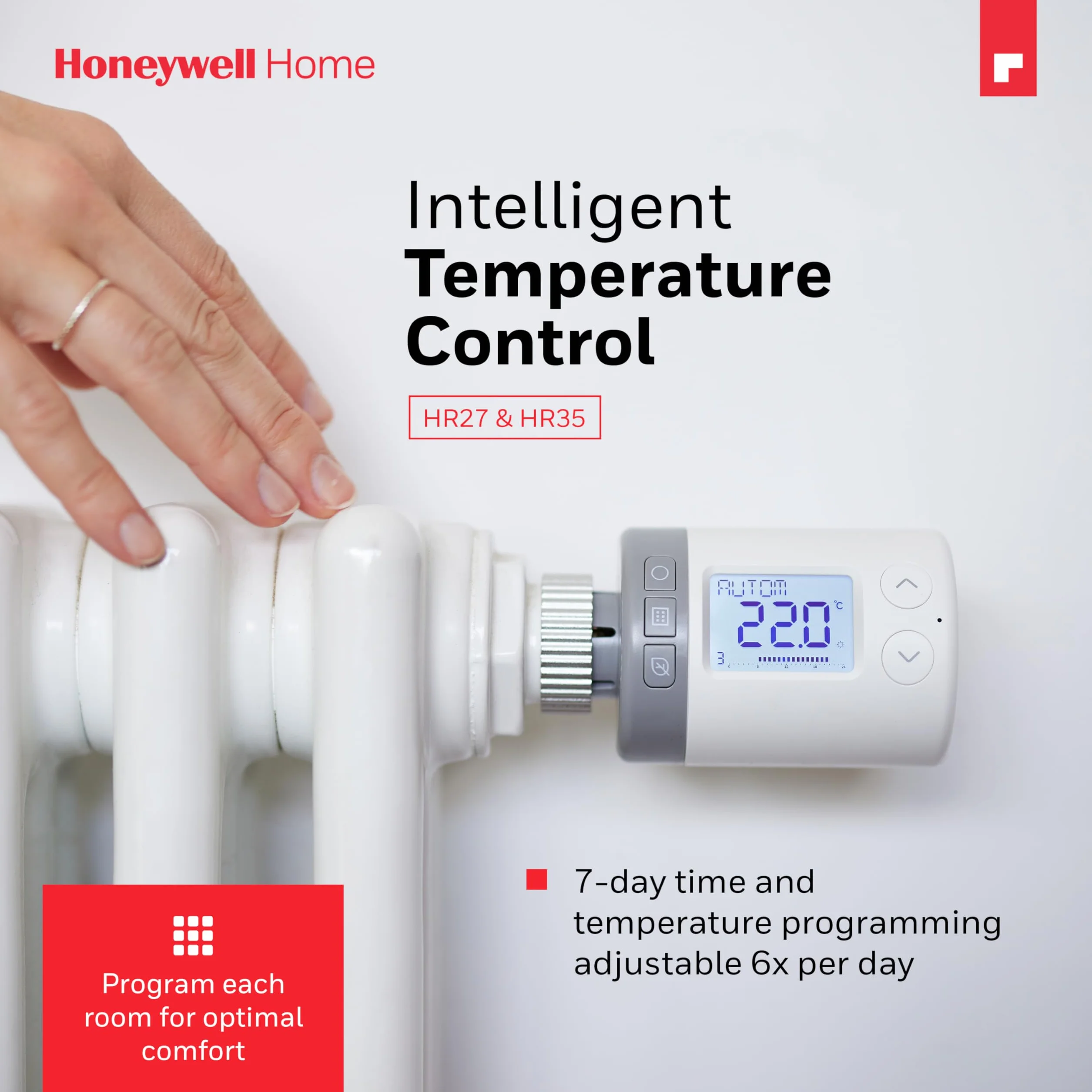 Honeywell Home inteligentna programowalna głowica grzejnika elektronicznego 1 sztuka