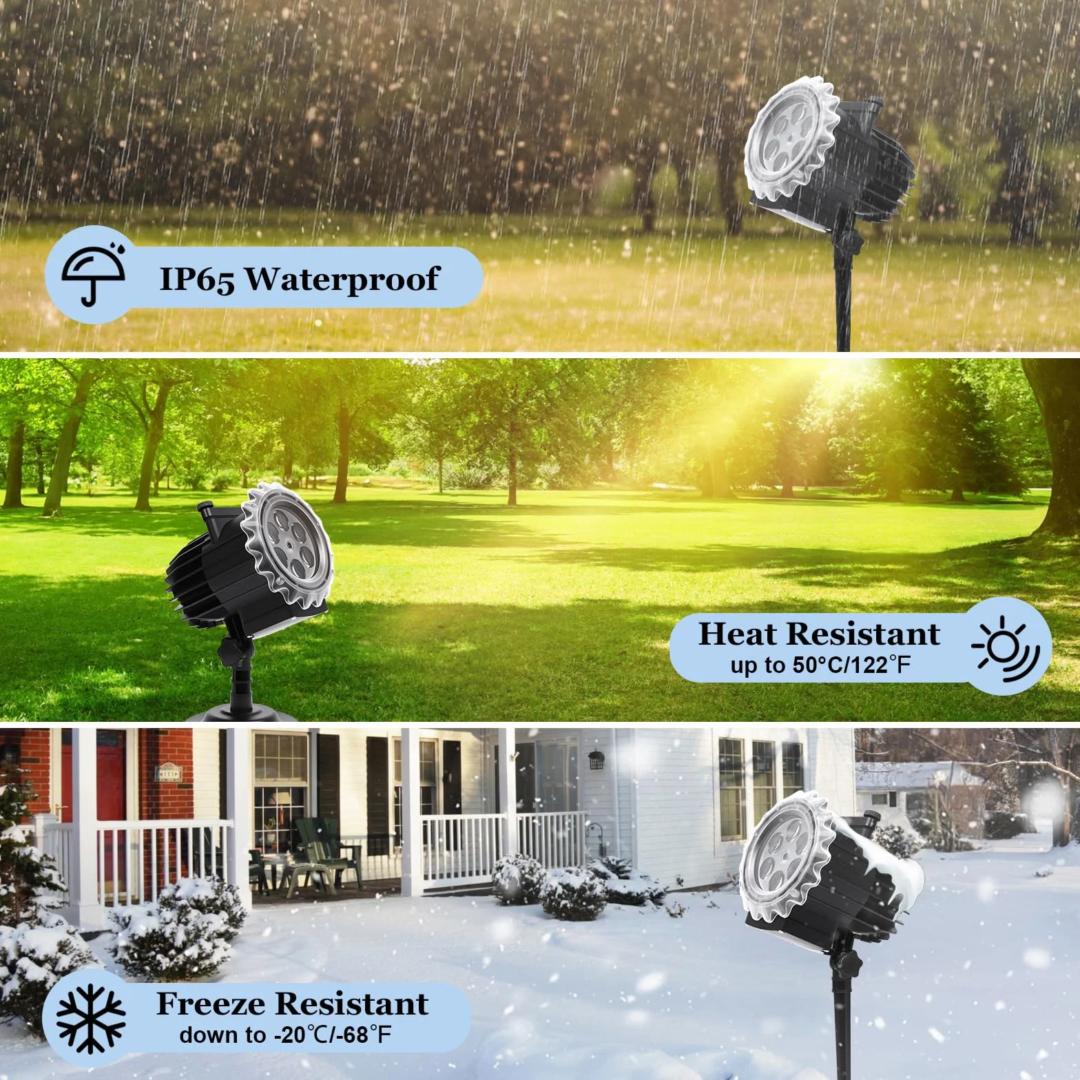 VIFLYKOO Projektor bożonarodzeniowy na zewnątrz, 12 folii, 96 wzorów, projektor bożonarodzeniowy, wodoszczelny, lampa projekcyjna LED z pilotem zdalnego sterowania i timerem, na Boże Narodzenie,