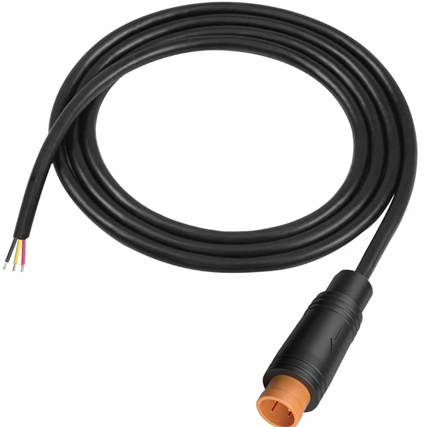 RUNCCI-YUN Wodoodporny Julet 3-pinowy kabel przedłużający do rowerów elektrycznych męski i żeński przewód wtykowy, 3-pinowe złącze kabla do oświetlenia roweru elektrycznego, projekty rowerowe DIY (1 m