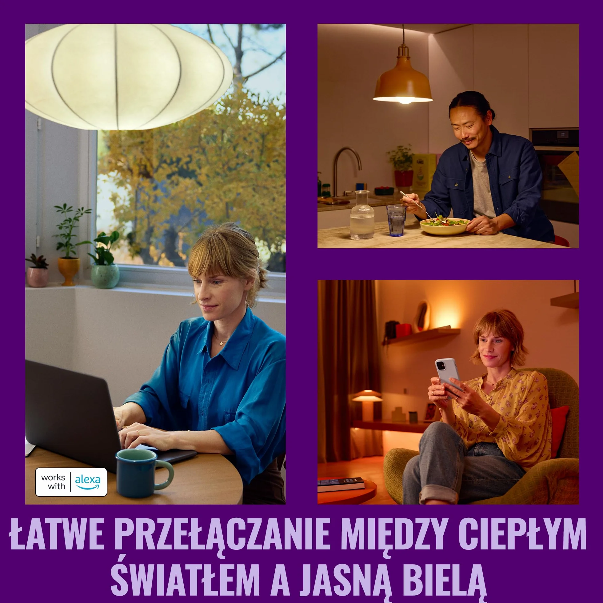 WiZ Smart A60 Żarówka LED E27 60W 2200K-6500K 806lm Inteligentna działa z Alexą Google Assistant Apple Home 1 szt