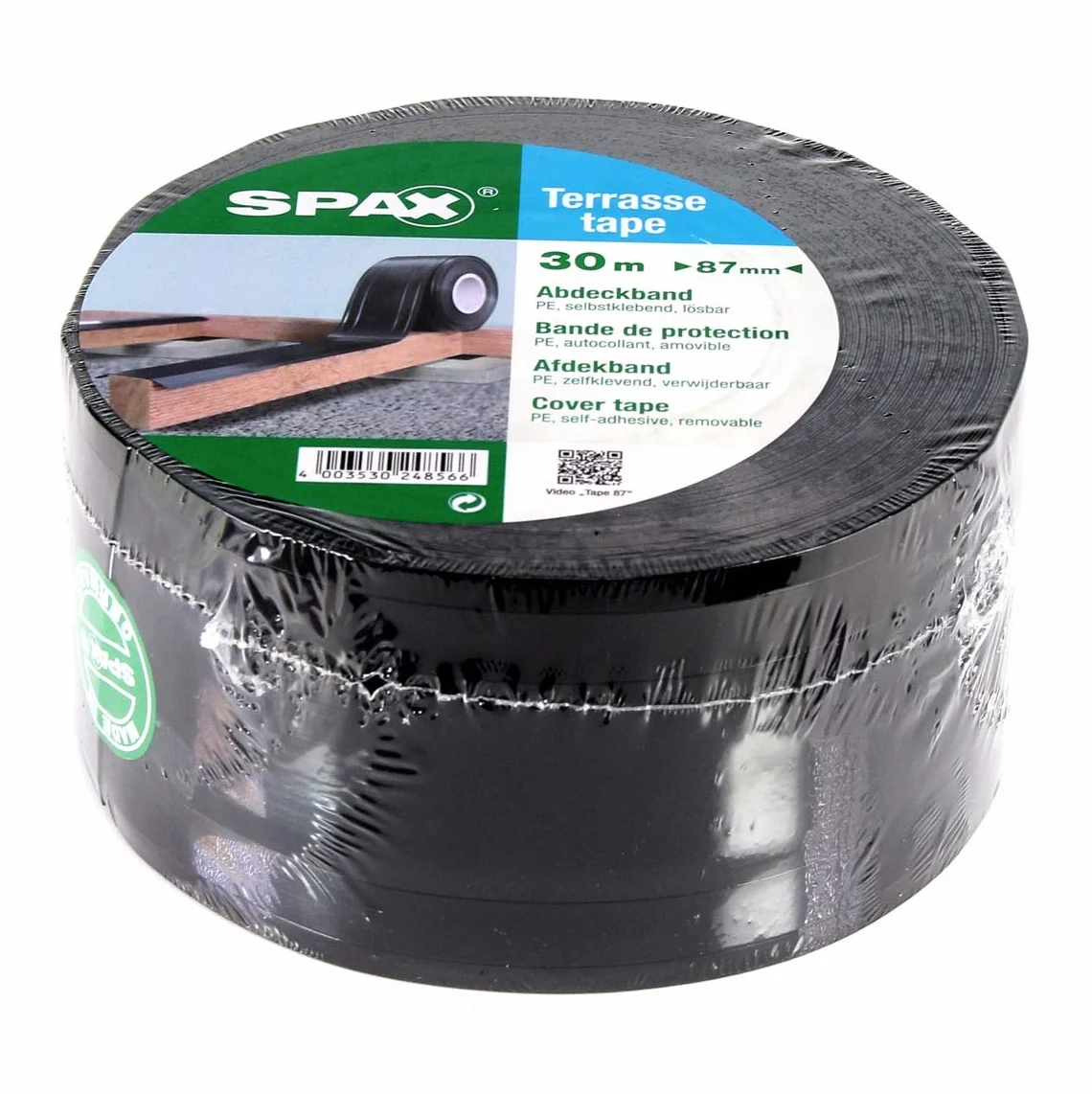 Spax Vma80117 Taśma Maskująca, Czarny, 30 m x 87 mm