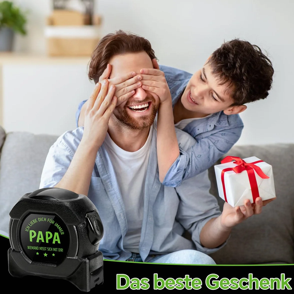 Taśma miernicza do papa zielona