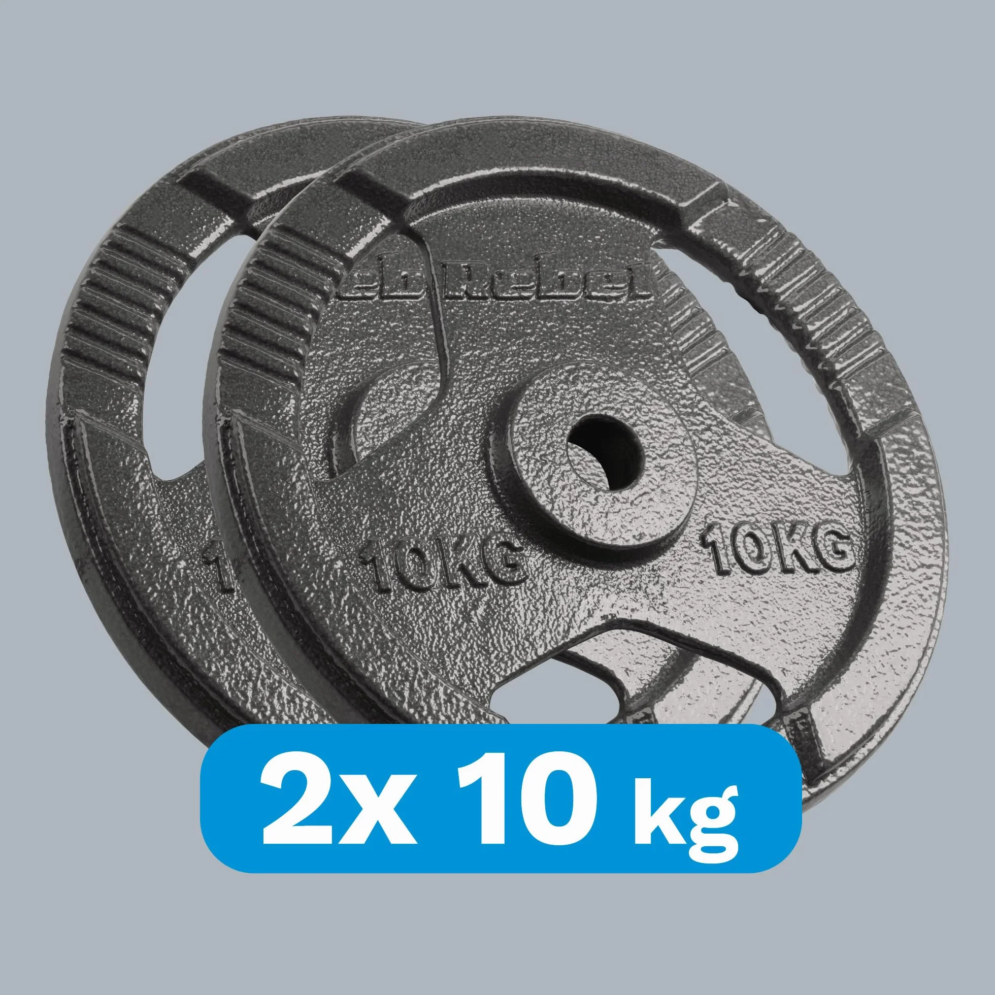 Rebel Zestaw Obciążeń Żeliwnych 2x10kg Otwór 31mm Talerz z Uchwytami RBA-2135