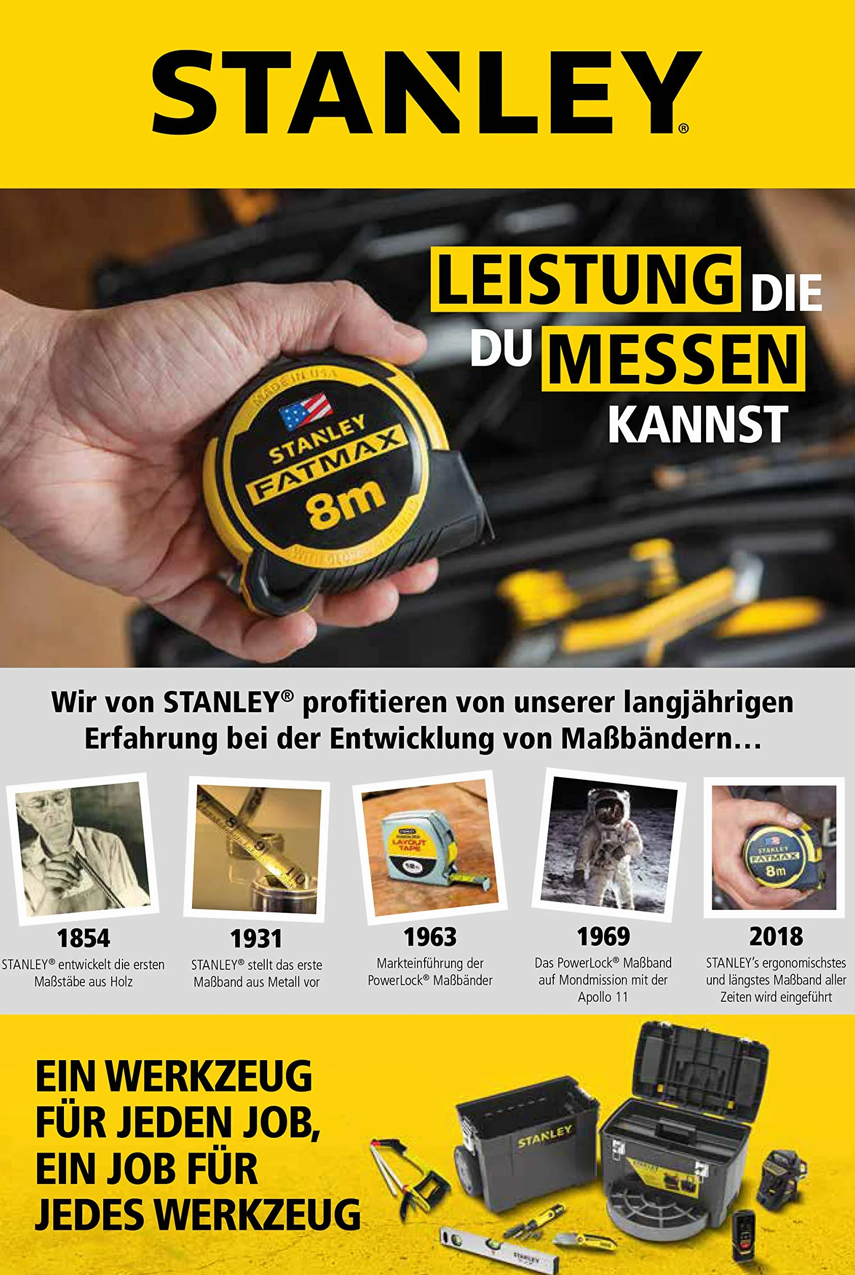 STANLEY FATMAX 2M taśma miernicza 13 mm brelok