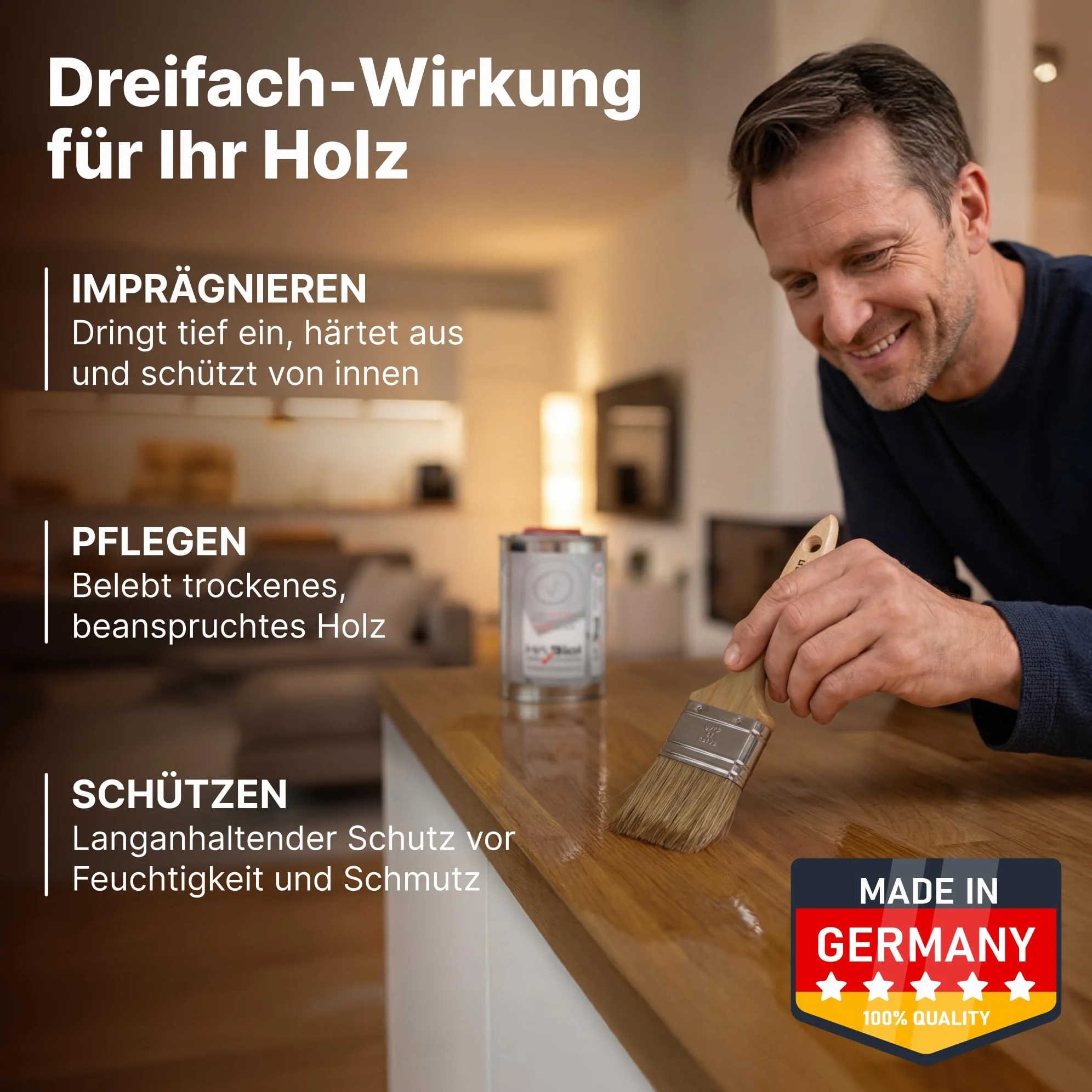 HABiol naturalny wegański olej do drewna do wnętrz 250 ml