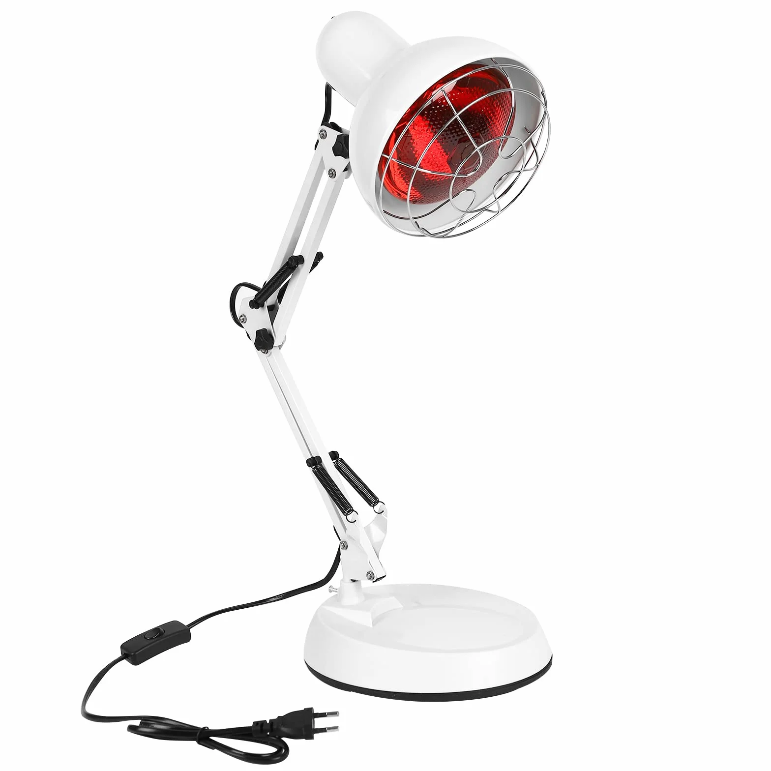 MENAYODA Lampa na podczerwień 150W, Czerwona lampa świetlna cieplna do leczenia przeziębienia i rozluźnienia mięśni