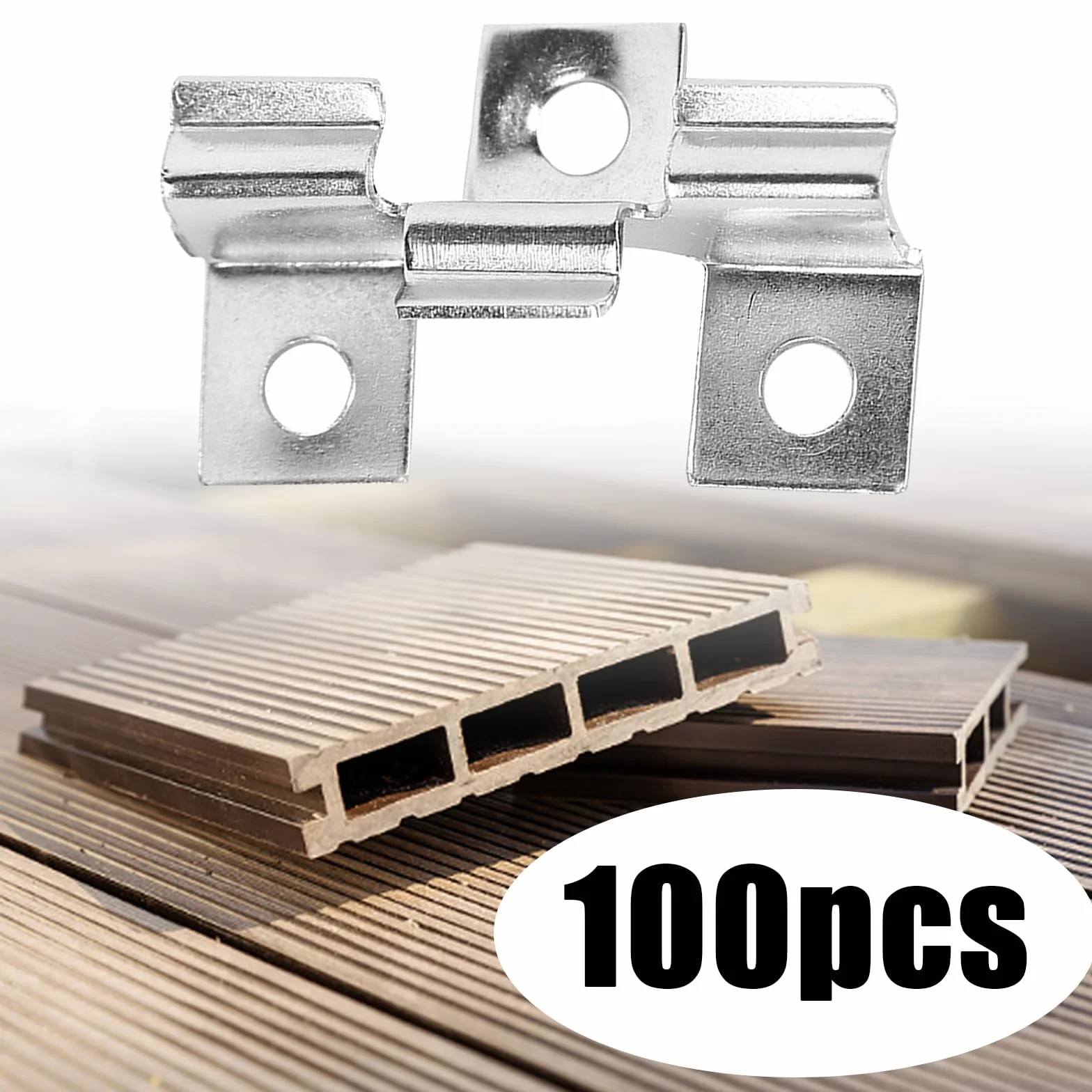 100 sztuk klipsów WPC ze stali nierdzewnej 304, zakres zaciskania 11-14 mm