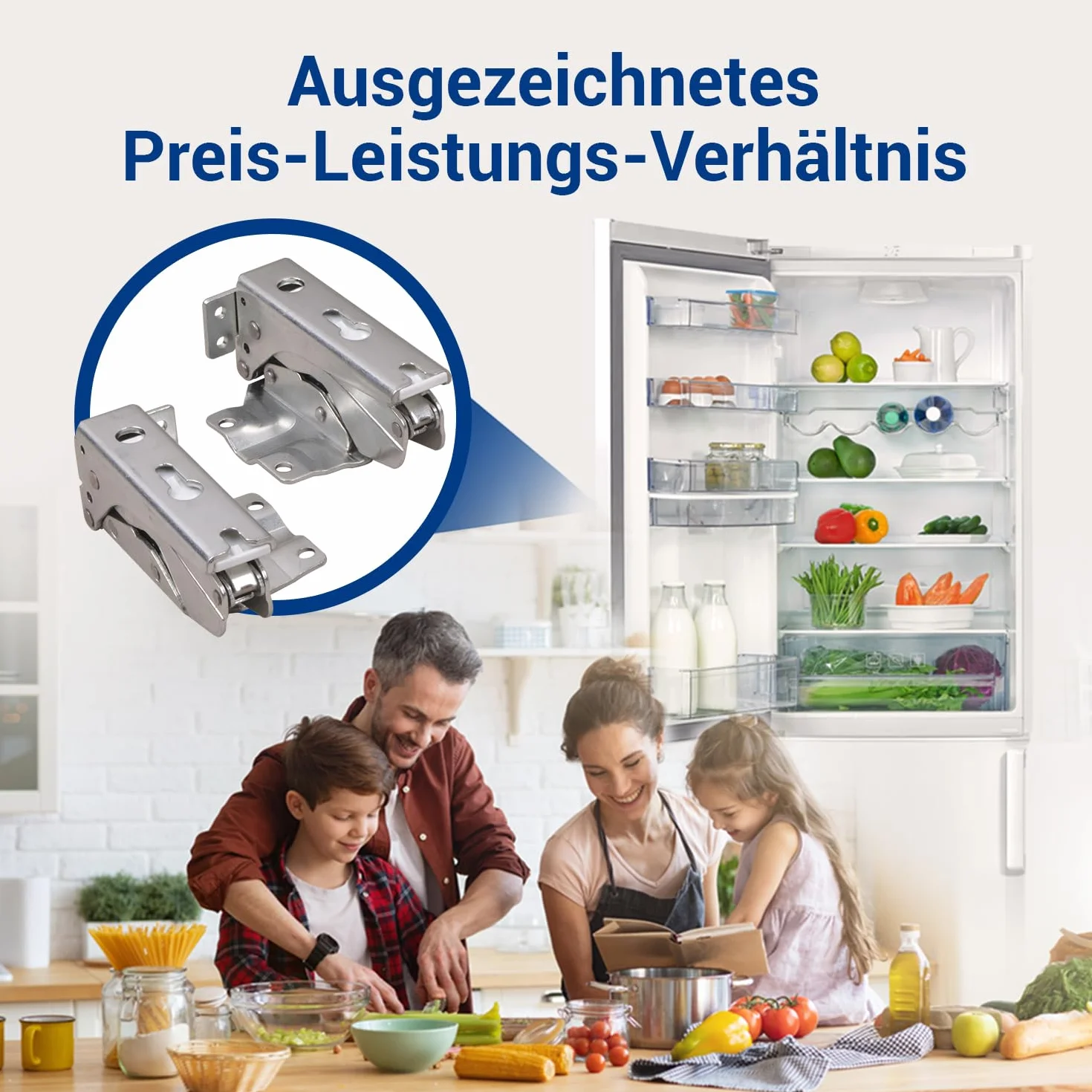 VIOKS Zawias do drzwi lodówki 2 x zestaw zamienników Bosch 00481147 do zabudowy Siemens Neff