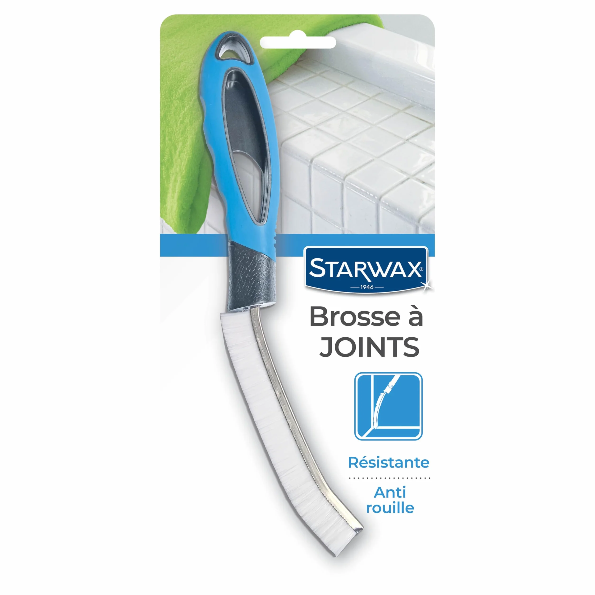 STARWAX Szczotka do fug – wąska głowica, ergonomiczny uchwyt