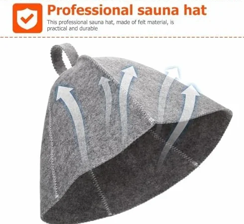Filcowana czapka do sauny ergonomiczna dla kobiet i mężczyzn