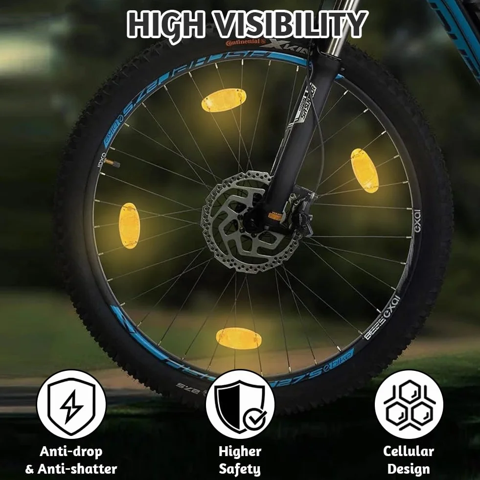 flintronic 4 sztuki reflektorów rowerowych, odblaskowe szprychy koła rowerowego, odblaskowe do szprychy rowerowej, odblaskowe koła rowerowe pasują do każdego rodzaju rowerów