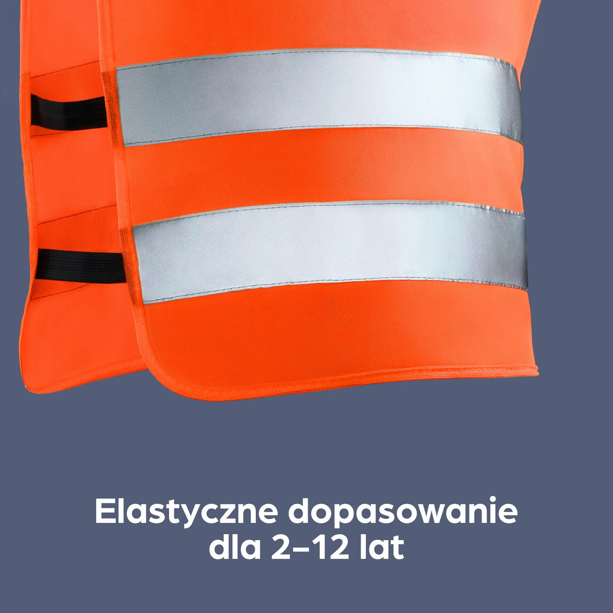 Dziecięce kamizelki ostrzegawcze pomarańczowe oddychające uniwersalny