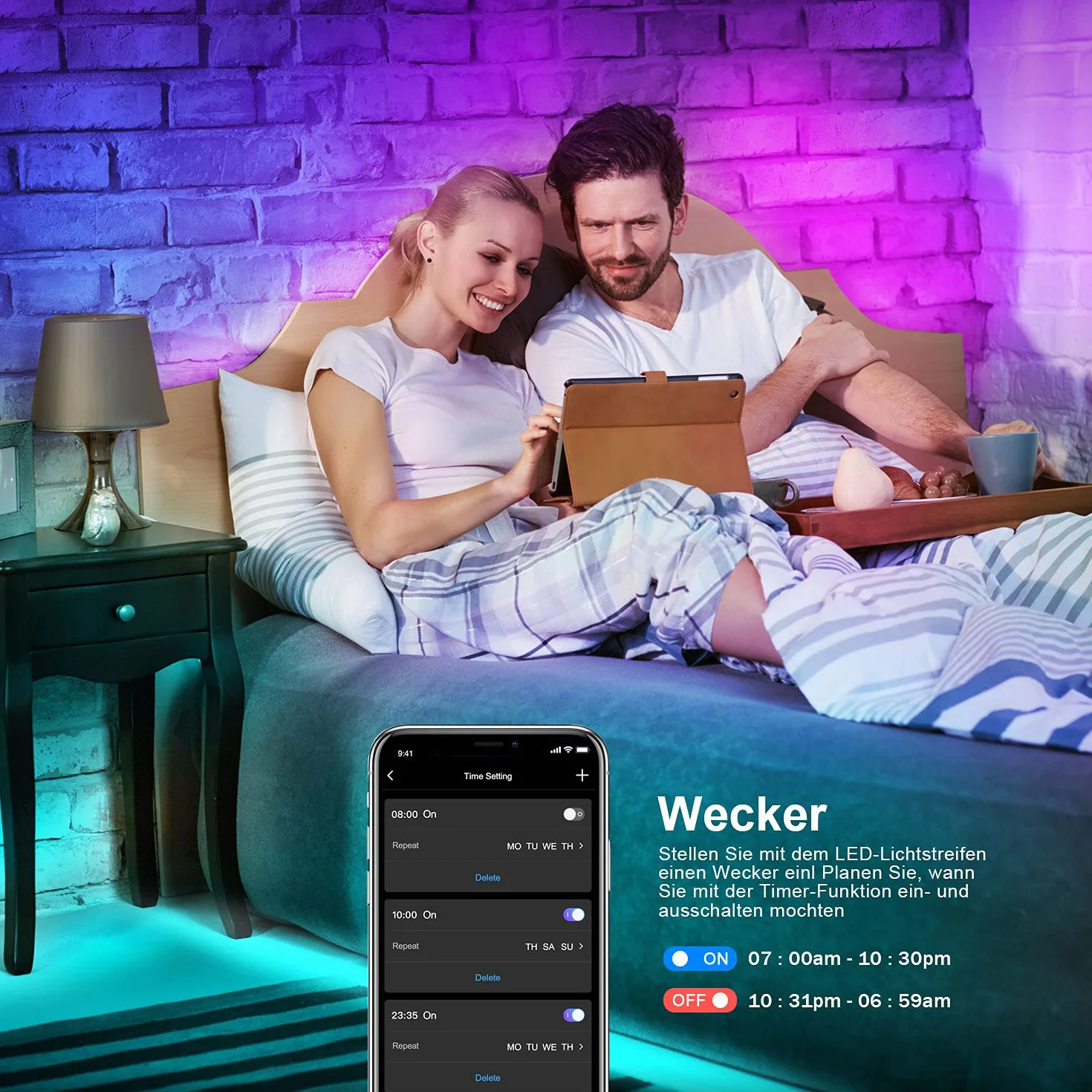 Taśma LED Bluetooth RGB 15 m z pilotem i aplikacją, synchronizacja z muzyką, 16 mln kolorów