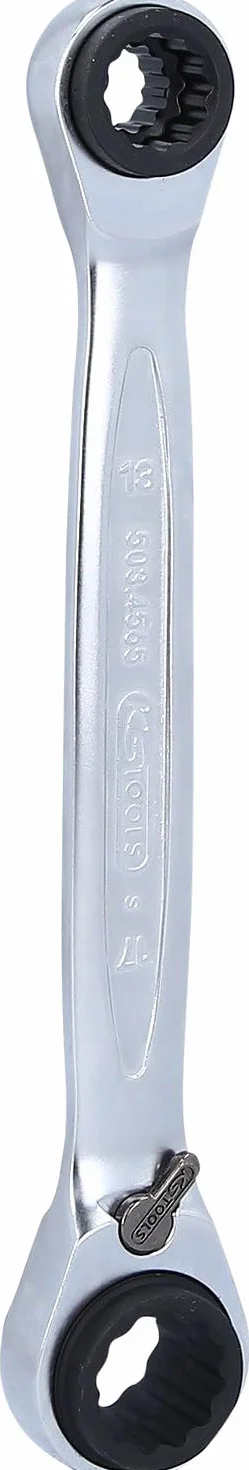 KS Tools 503.4565 GEAR+ podwójny klucz oczkowy 10x19-13x17mm 4 w 1