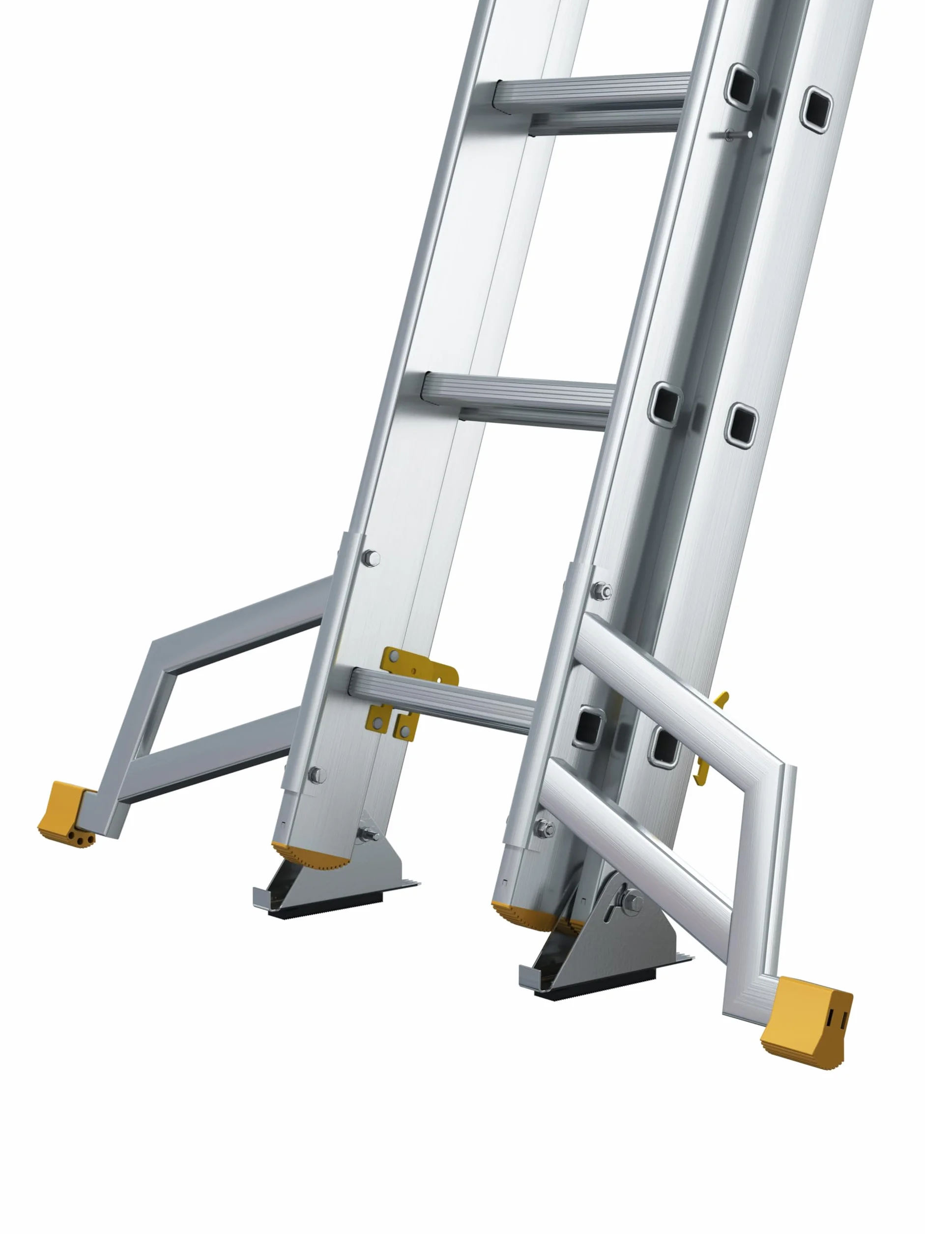 DRABEST MAX aluminiowa drabina profesjonalna 3x13 stopni 9,37 m 150 kg 3-częściowa