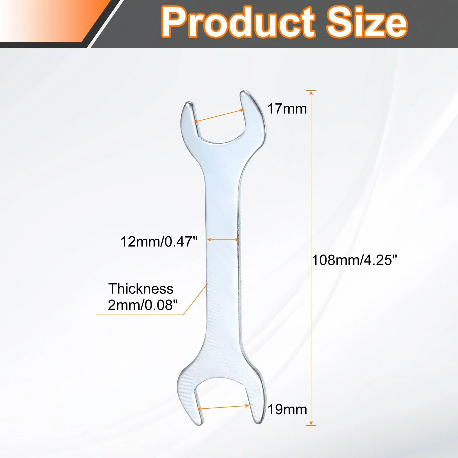 QUARKZMAN 5 sztuk podwójnych kluczy płaskich 17 mm x 19 mm metryczny ocynkowany